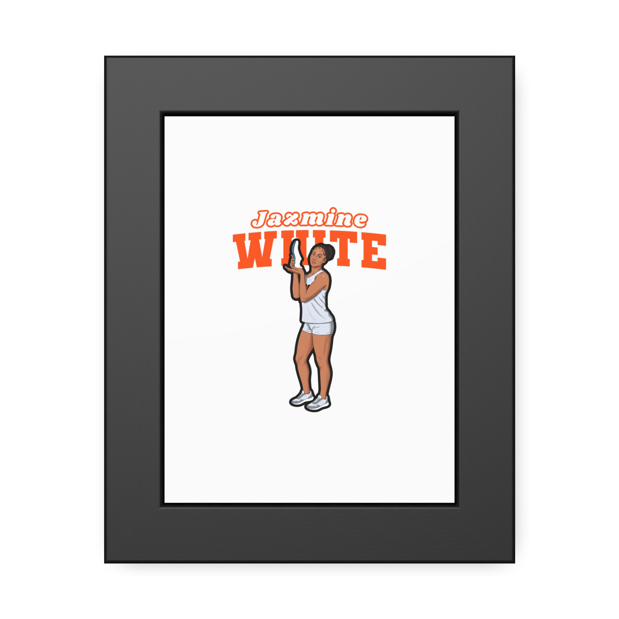 Framed Poster — character_name_arch in Black
