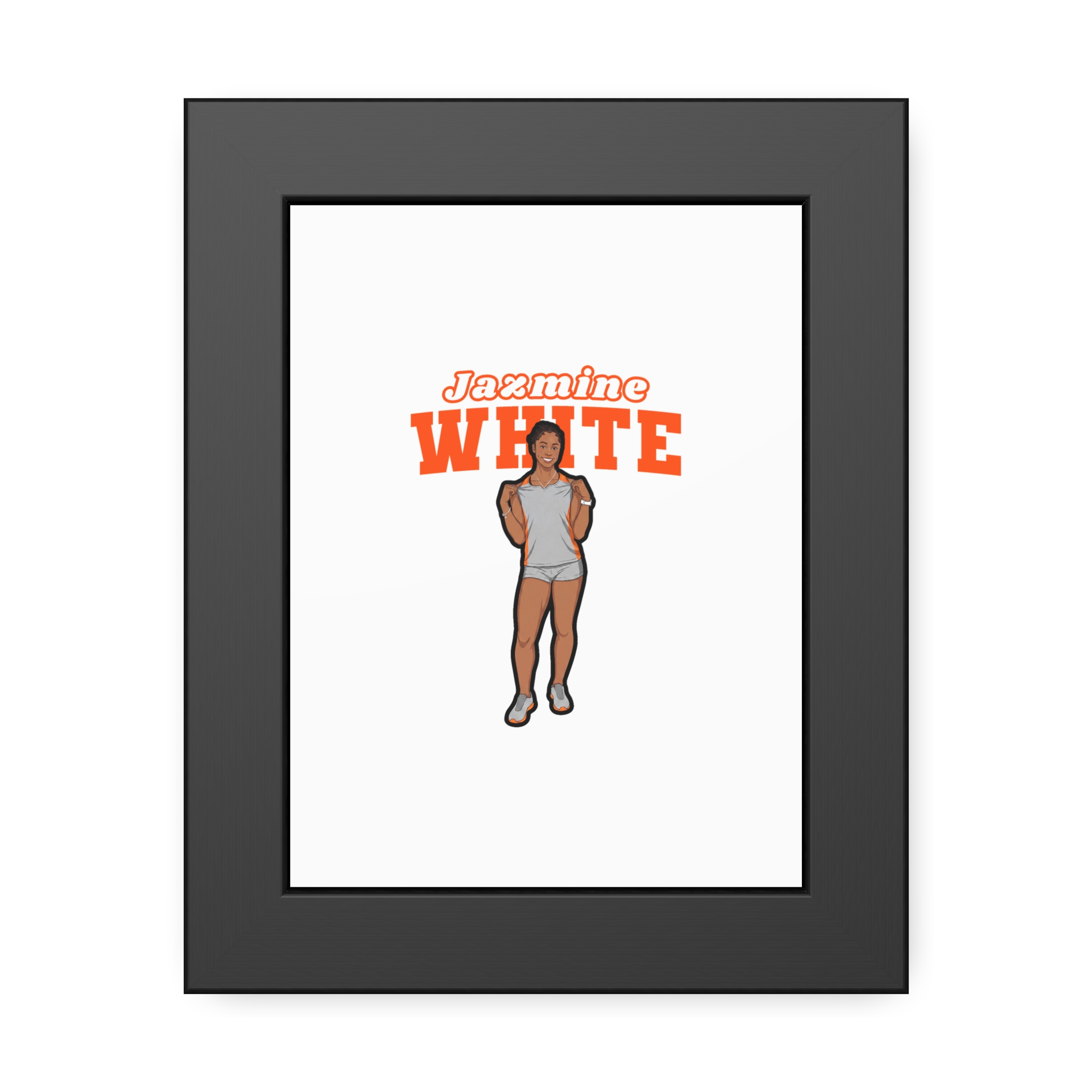 Framed Poster — character_name_arch in Black