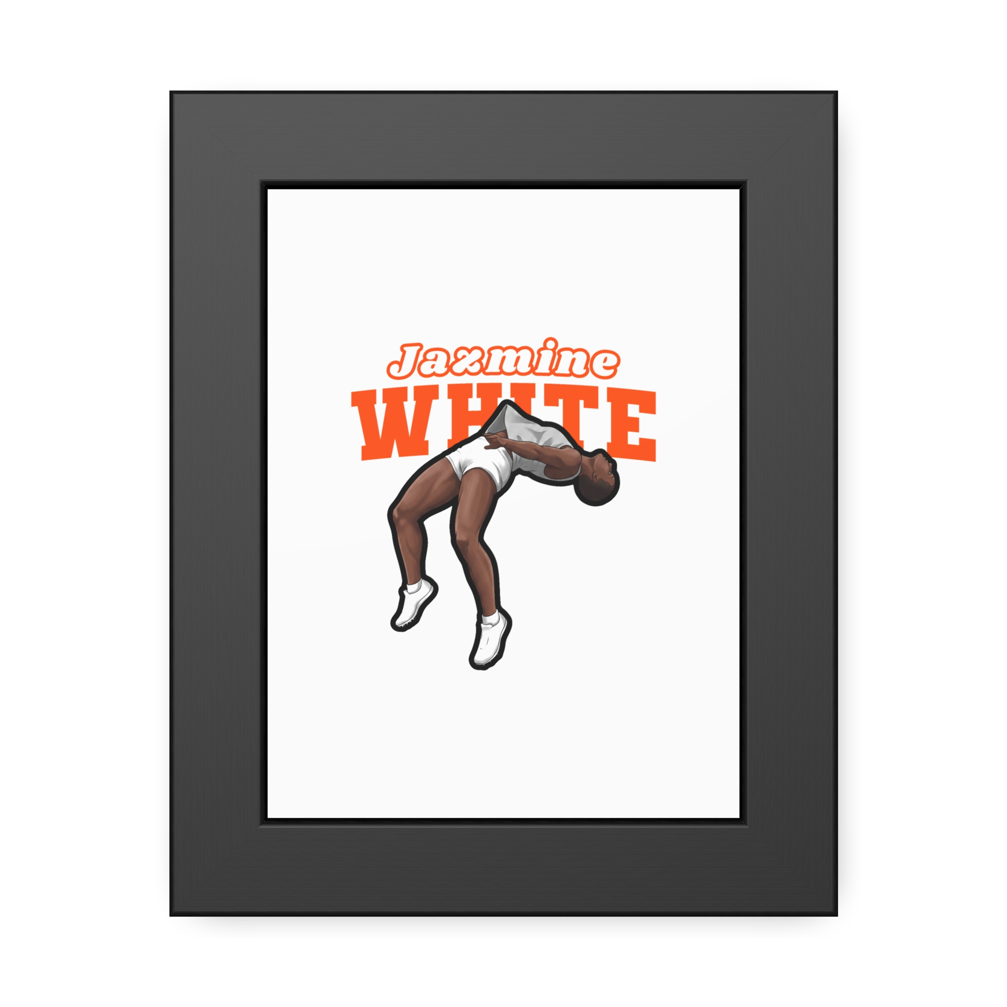 Framed Poster — character_name_arch in Black