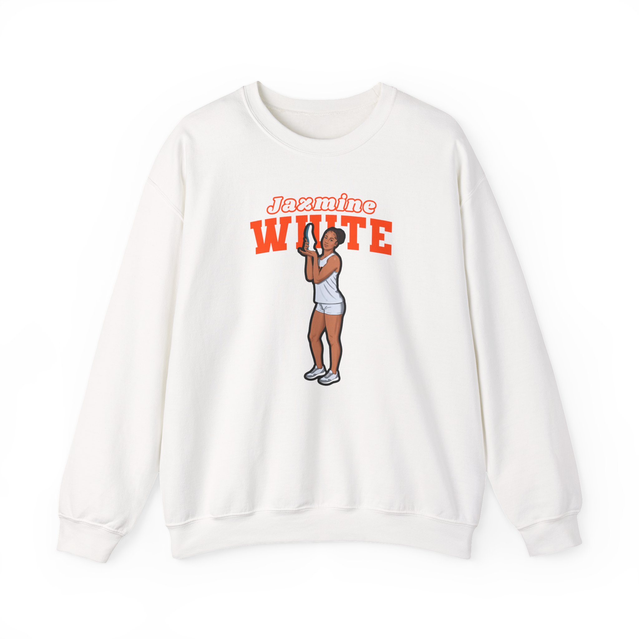Crewneck Sweatshirt — character_name_arch in White