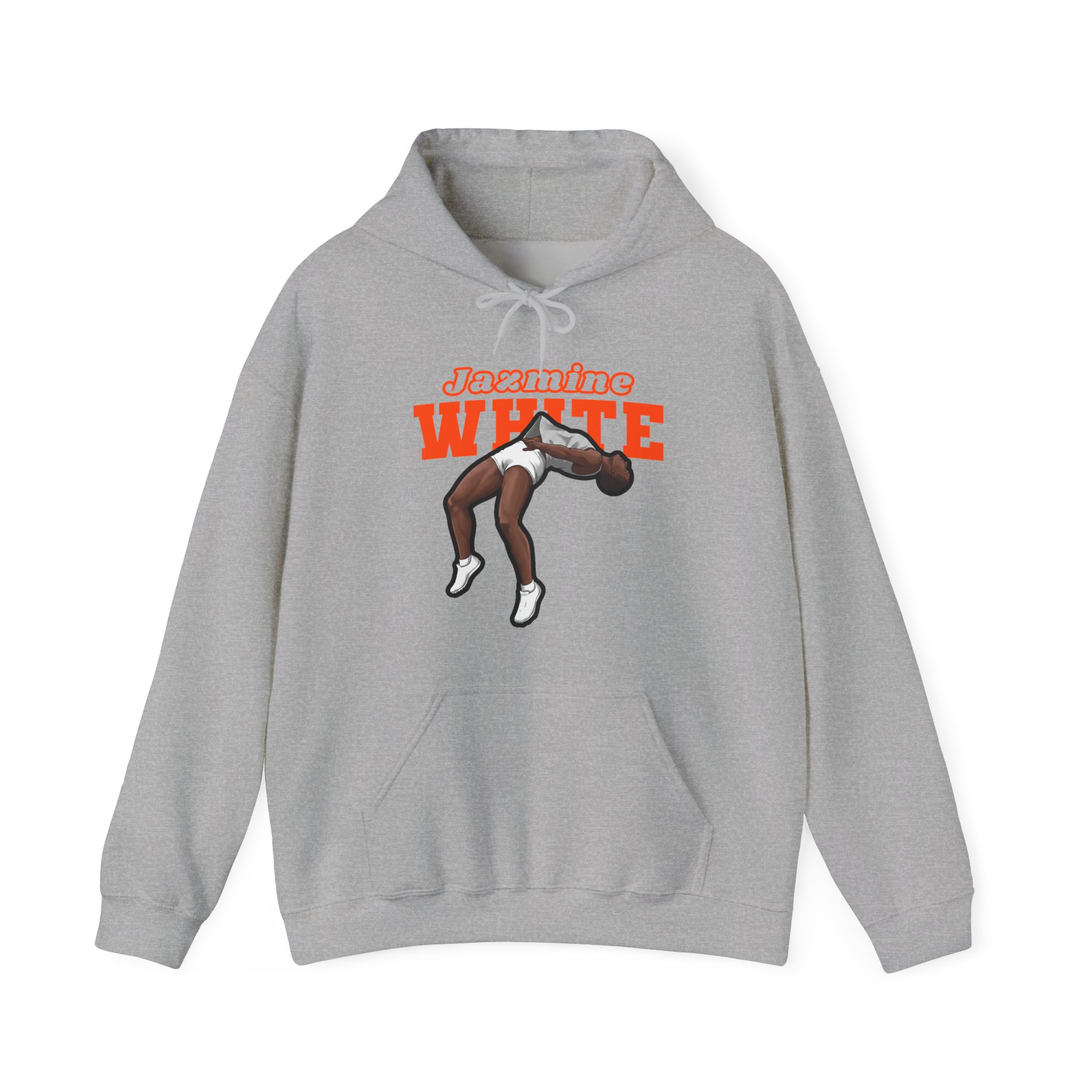 Hoodie — character_name_arch in Grey