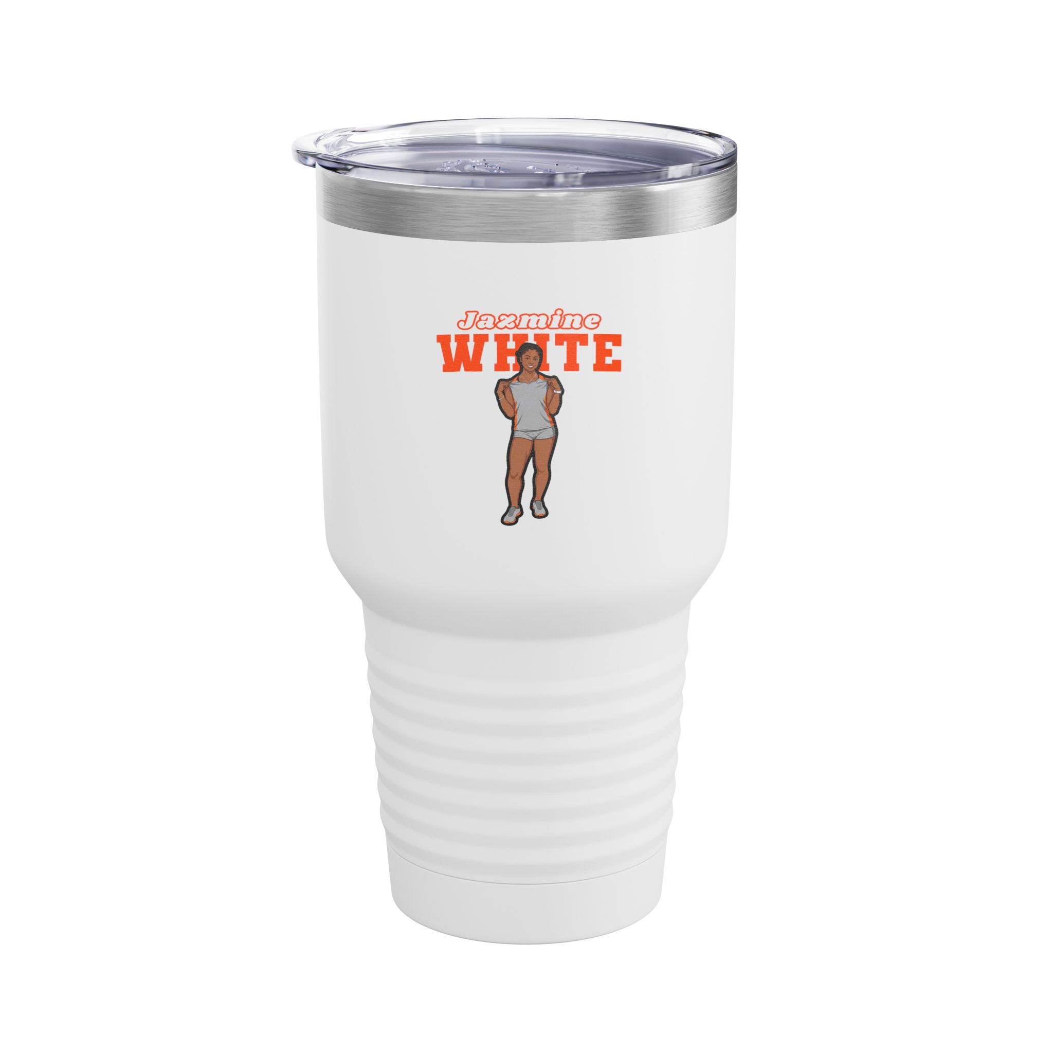 30oz Tumbler — character_name_arch in White