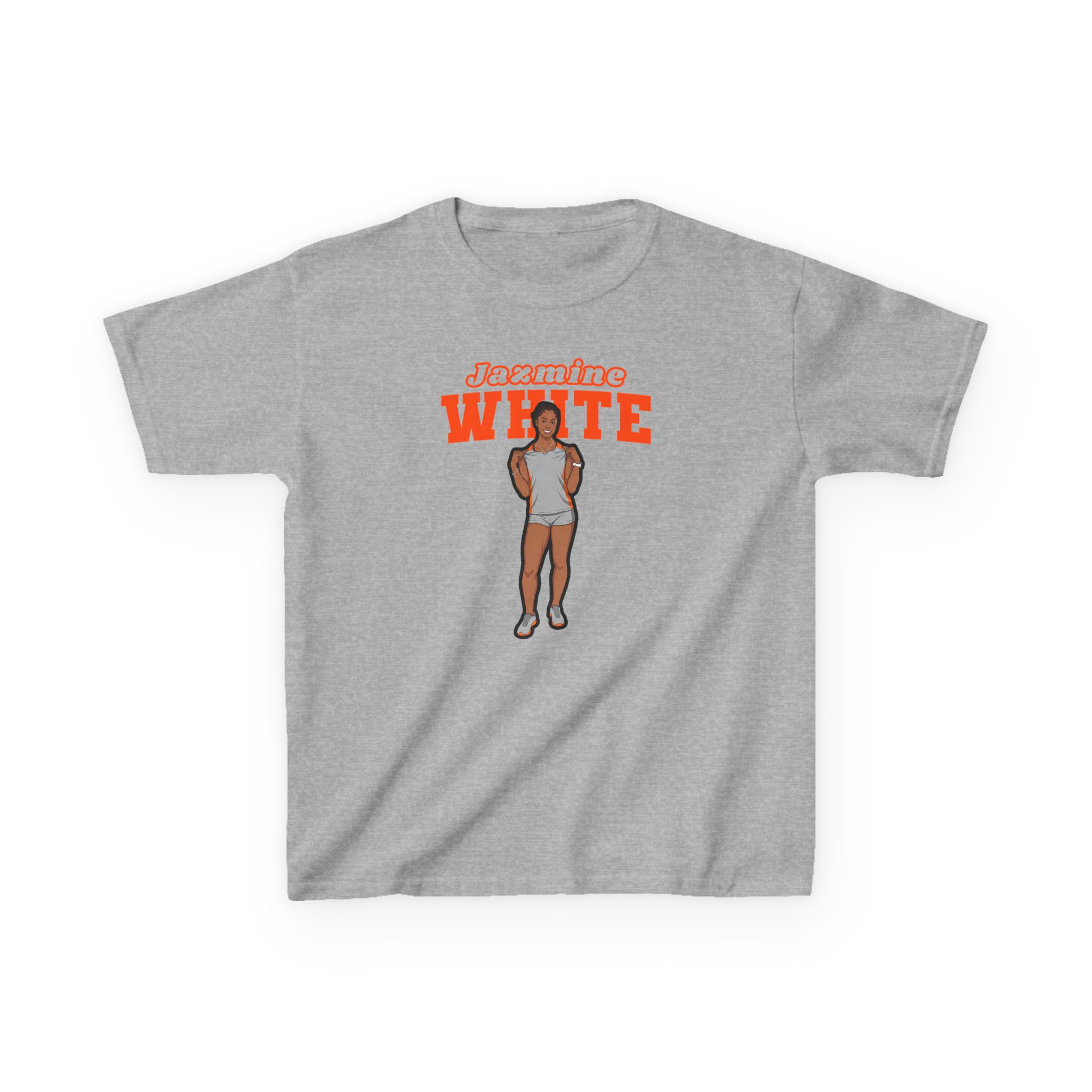 Youth Tee — character_name_arch in Grey