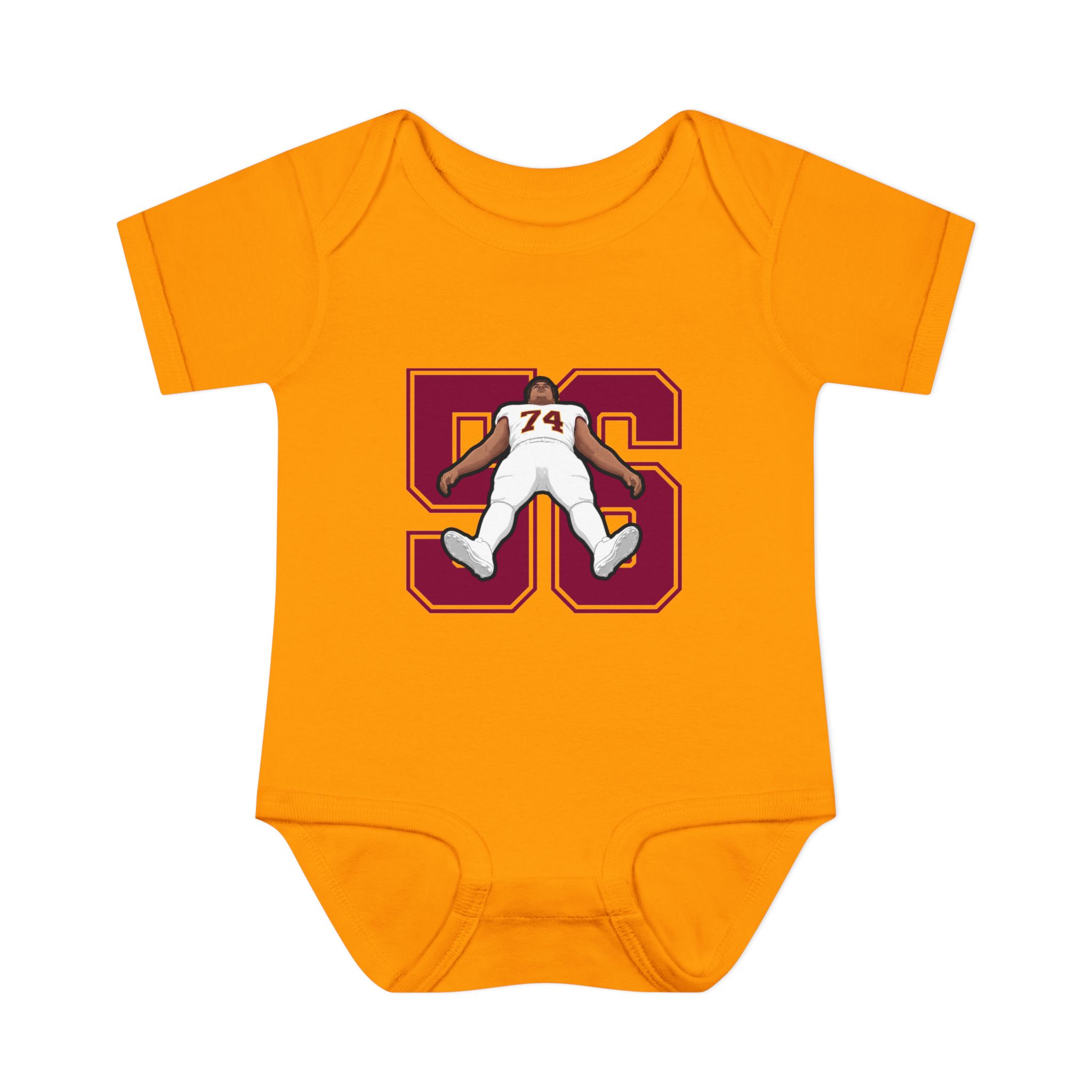 Baby Onesie — character_number in Gold
