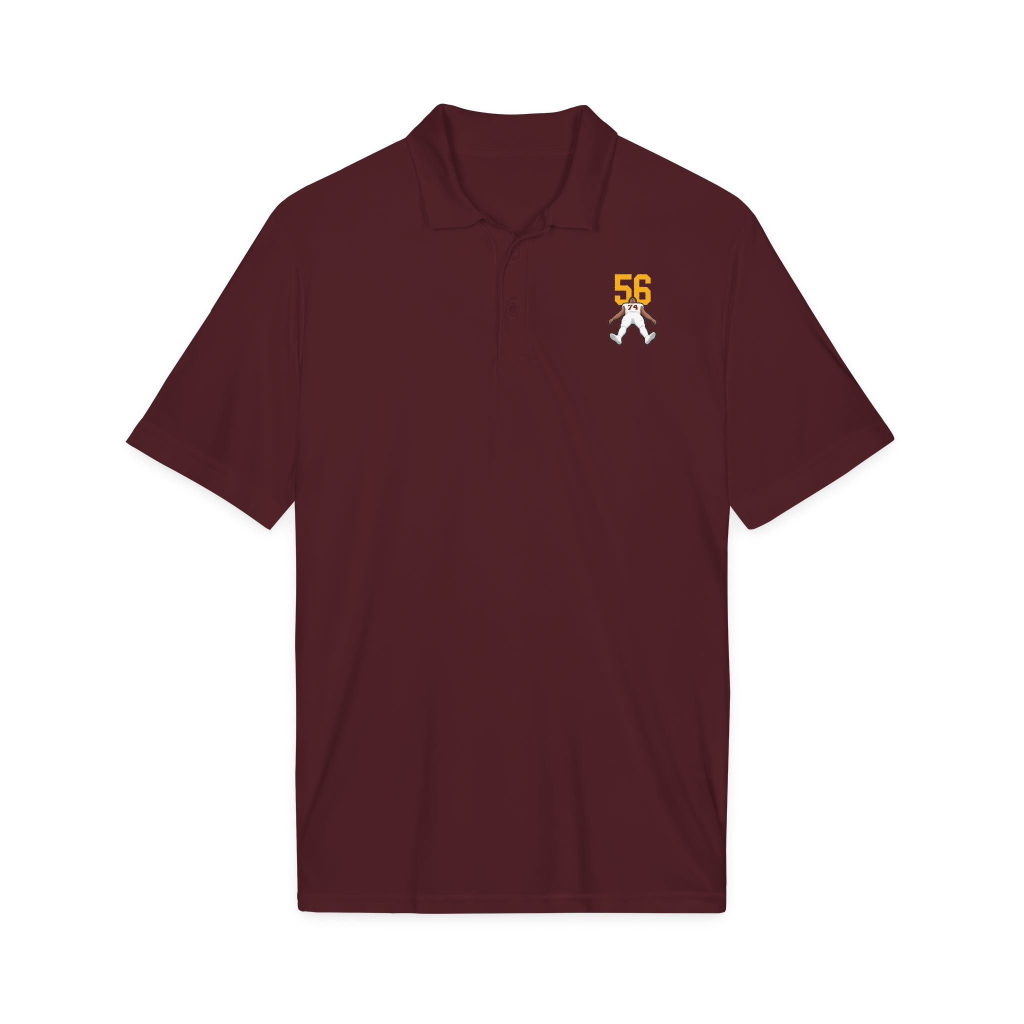 Polo — character_number_top in Maroon