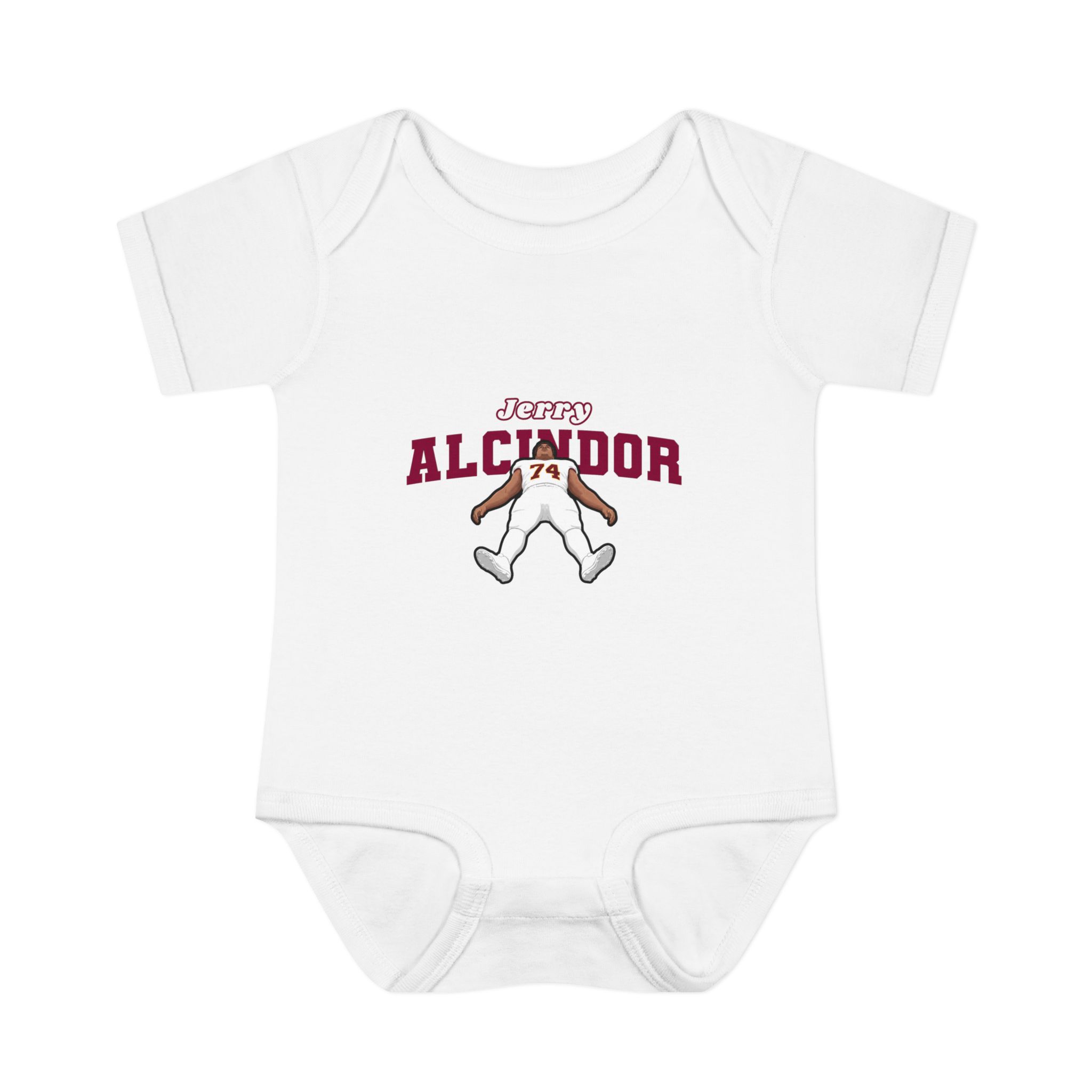 Baby Onesie — character_name_arch in White