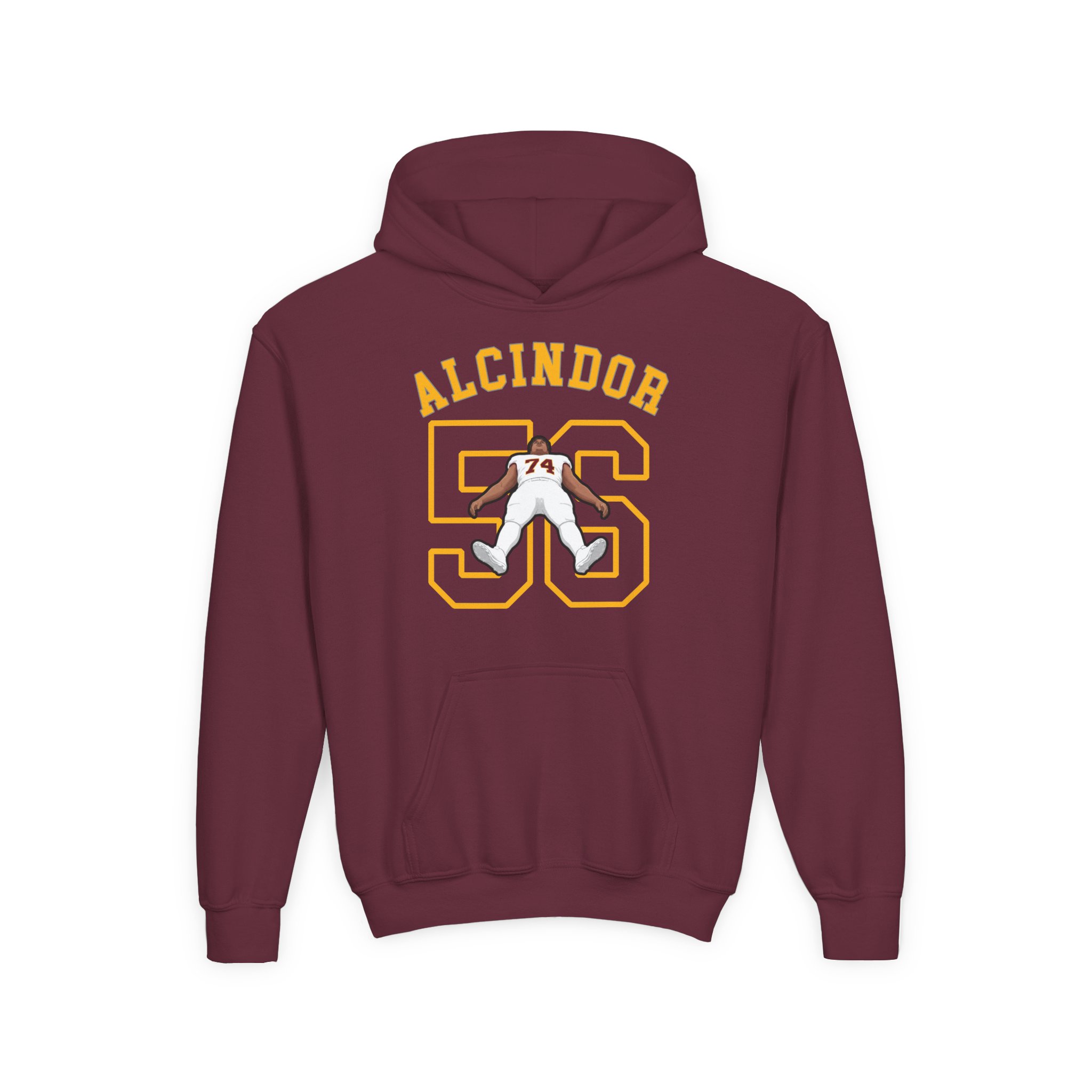 Youth Hoodie — character_shirsey_arch in Maroon