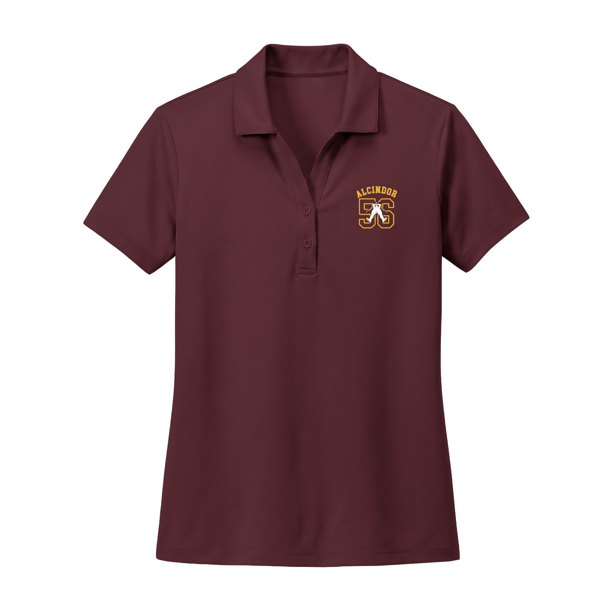 Women's Polo — character_shirsey_arch in Maroon