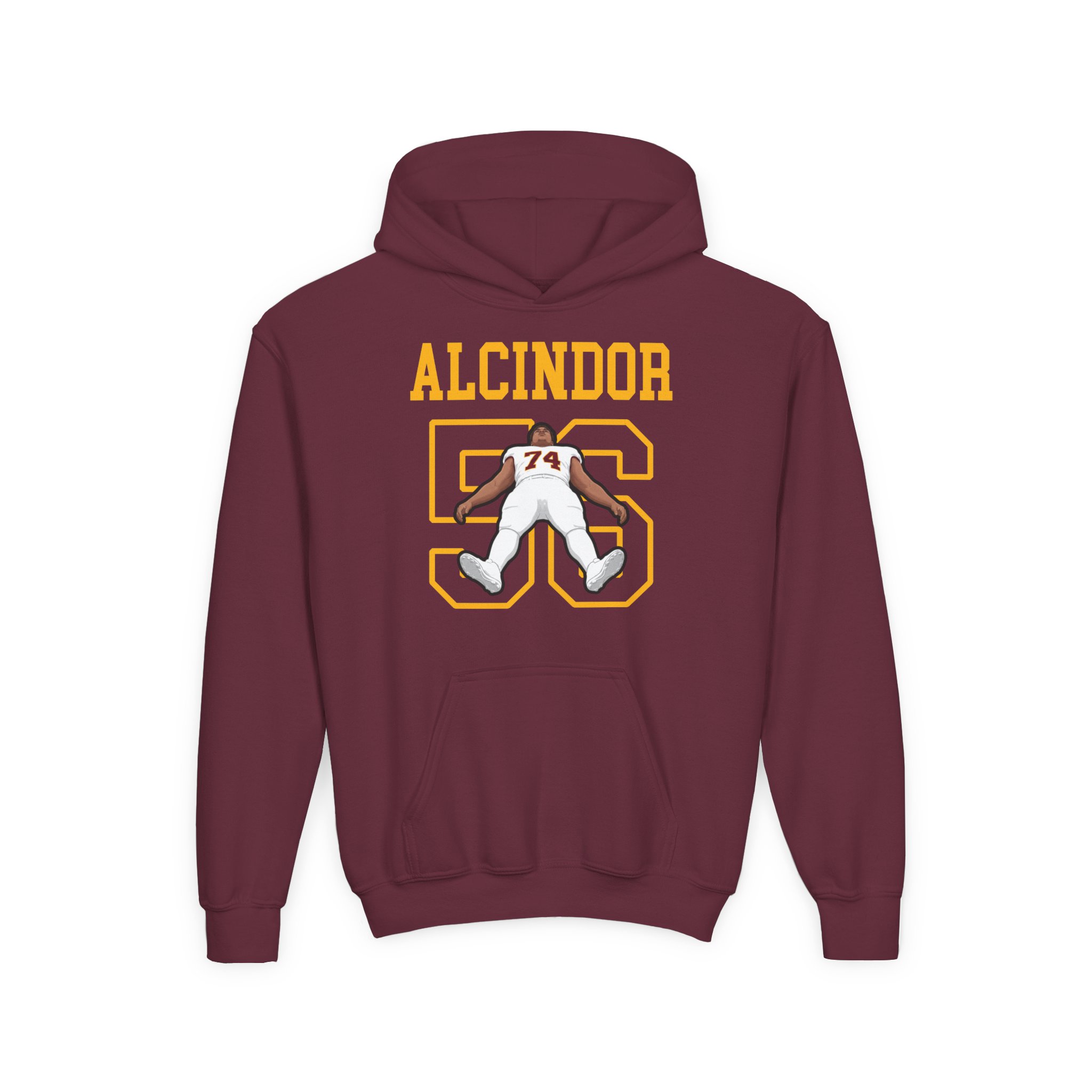 Youth Hoodie — character_shirsey in Maroon