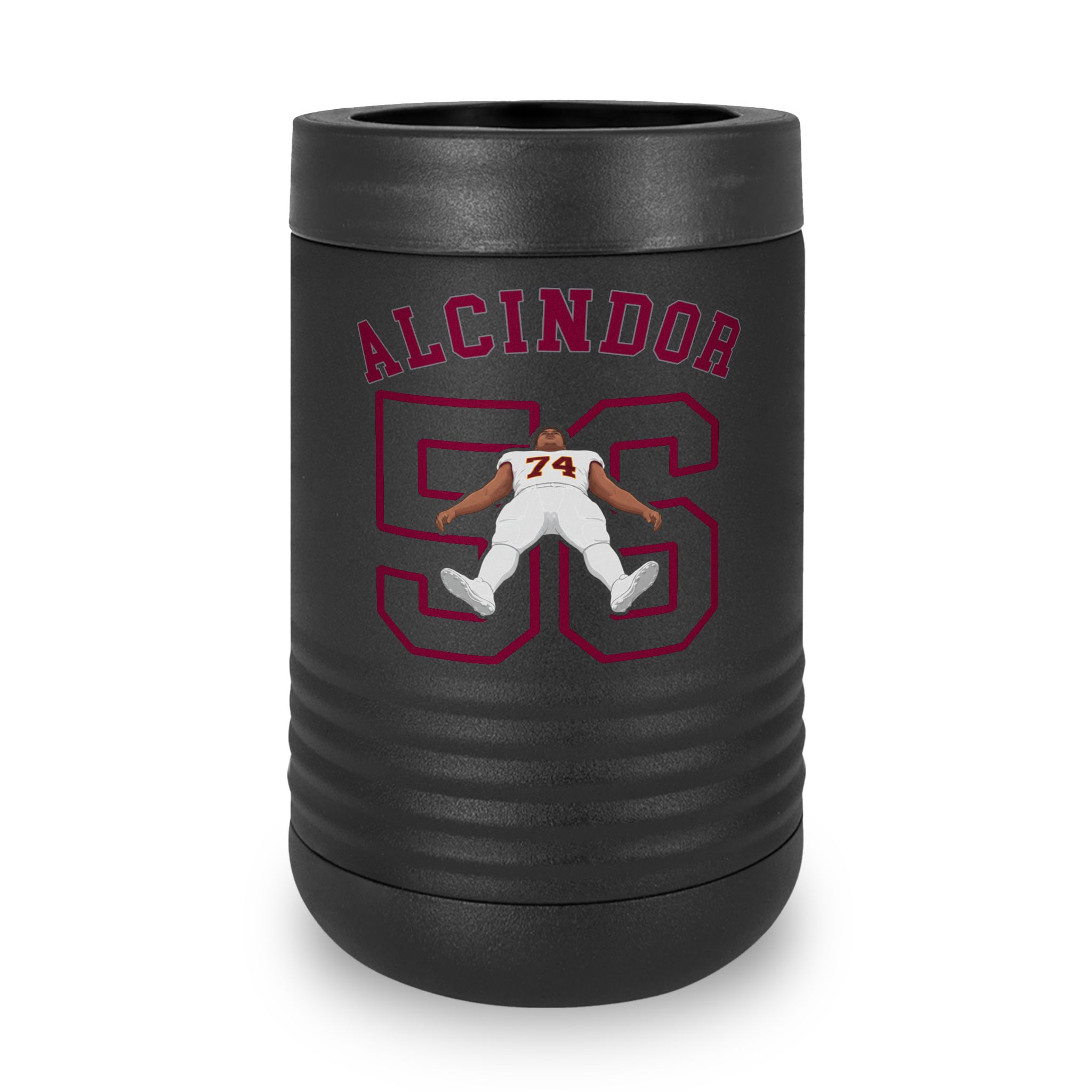 Stainless Can Cooler — character_shirsey_arch in Black