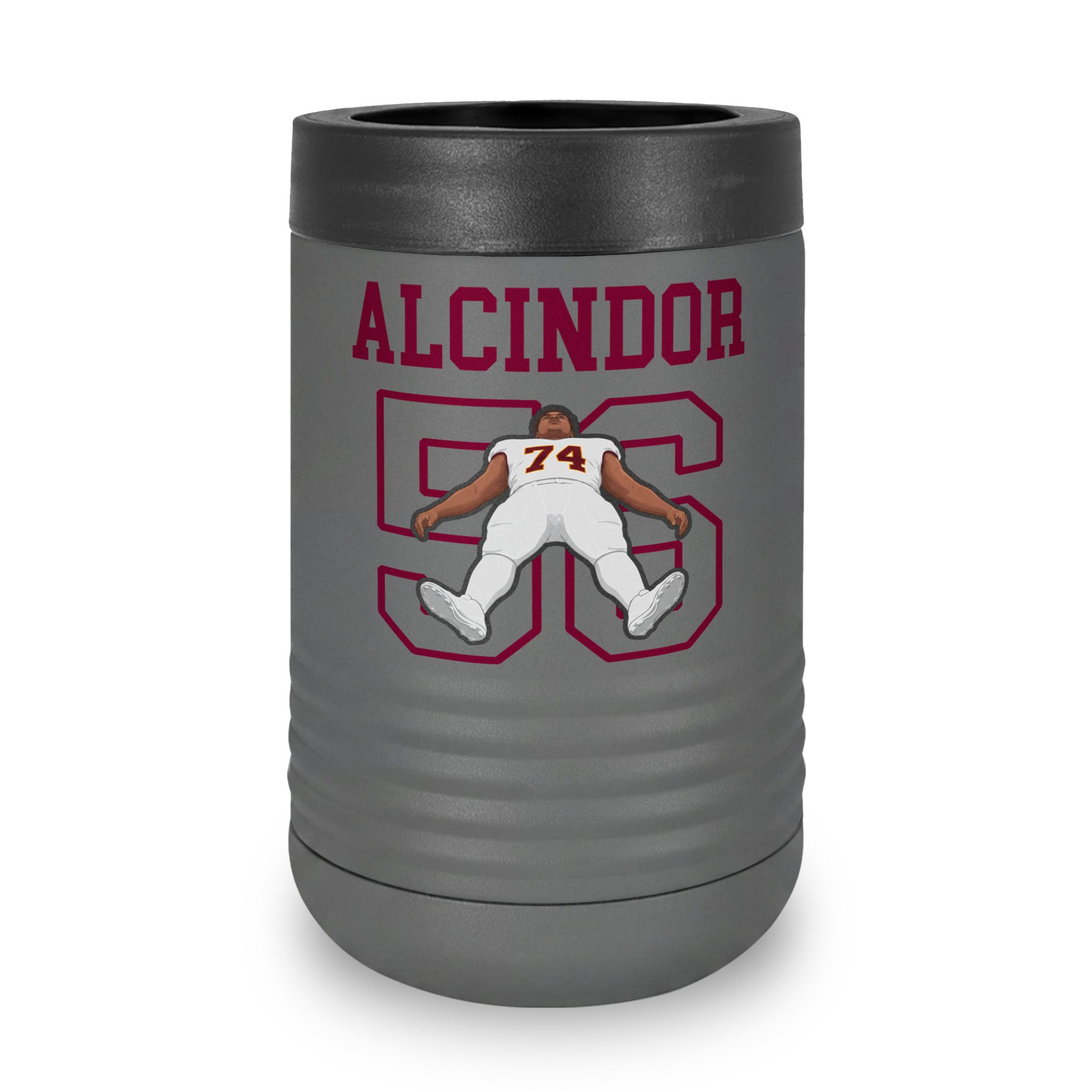Stainless Can Cooler — character_shirsey in Grey