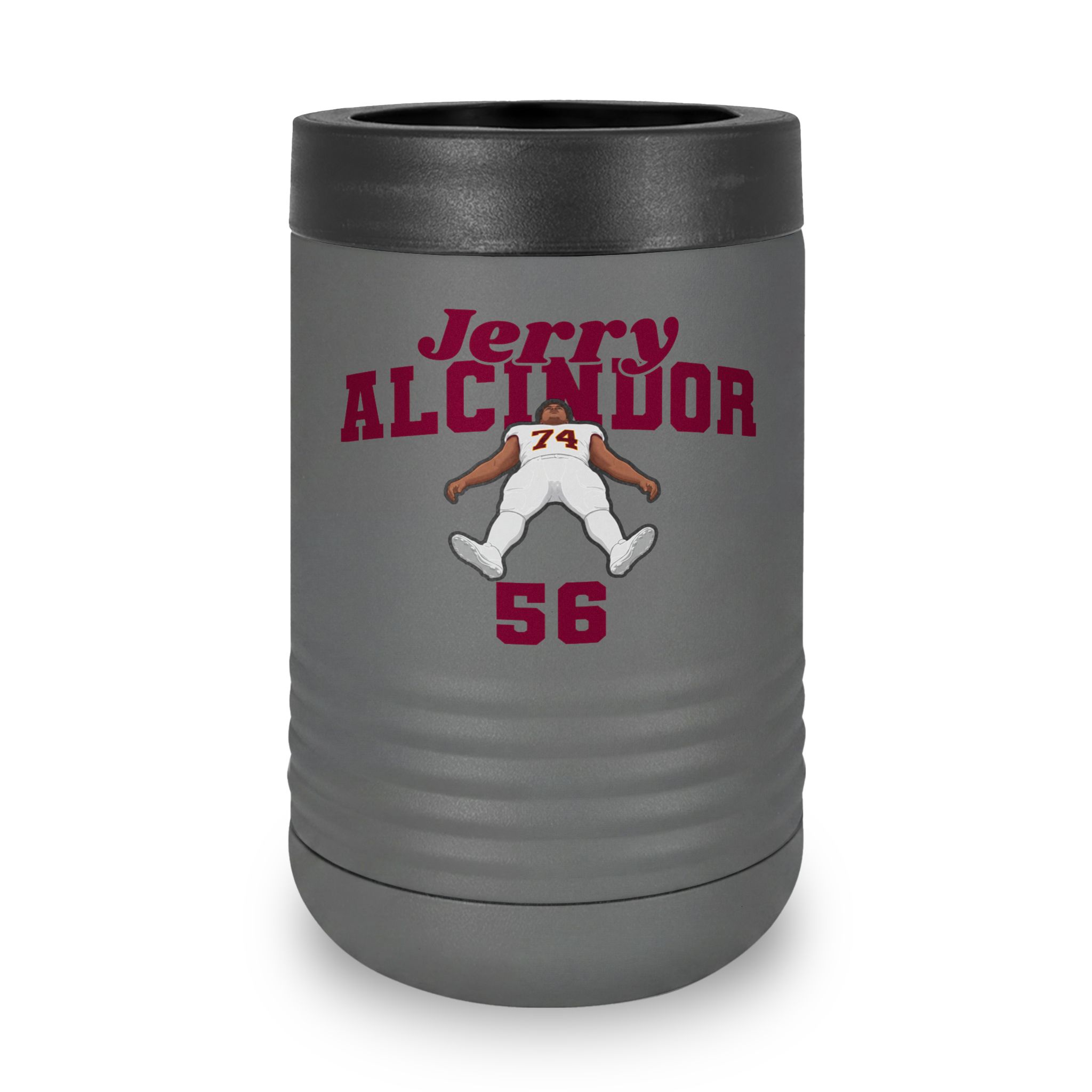 Stainless Can Cooler — character_signature_arch in Grey