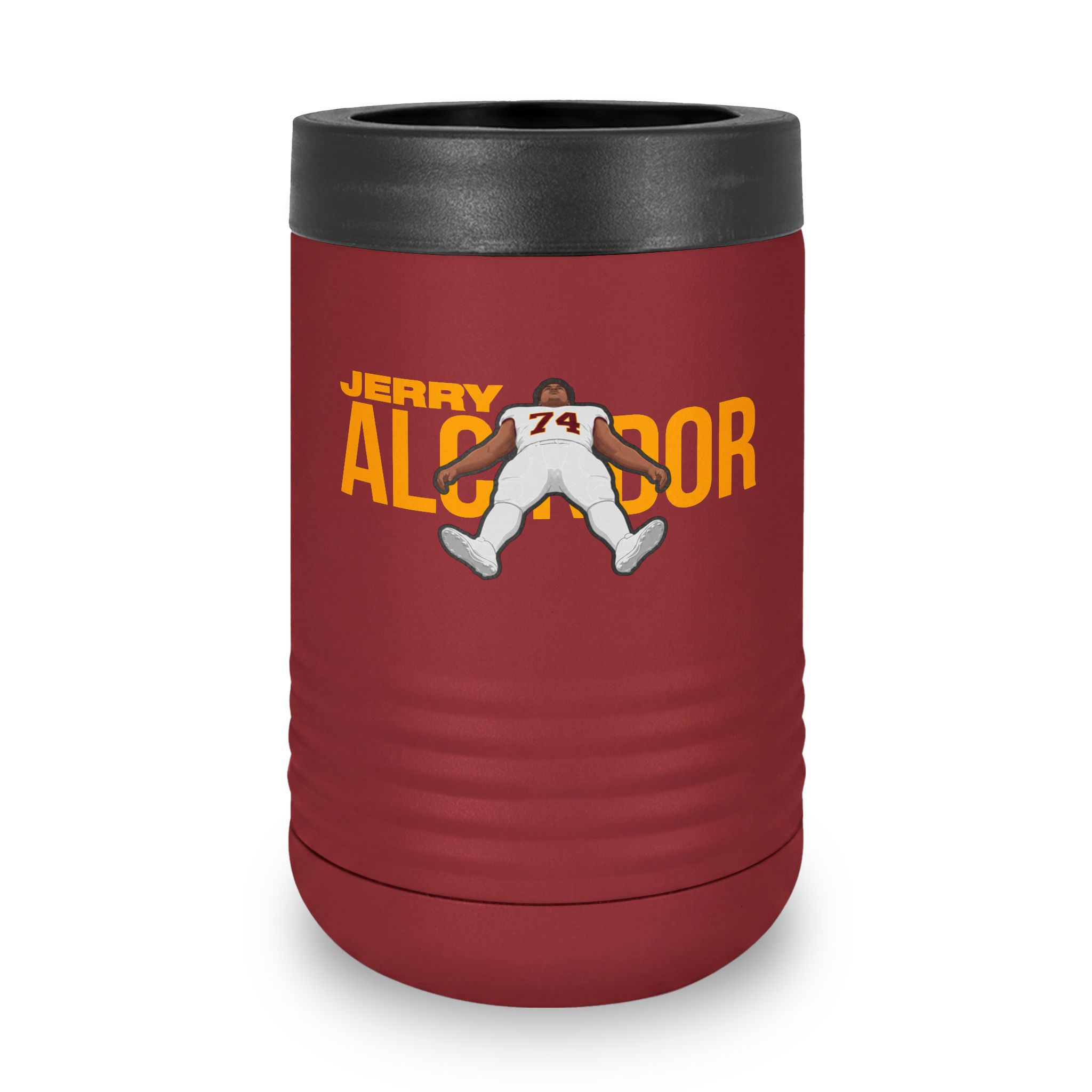 Stainless Can Cooler — character_player_name in Maroon