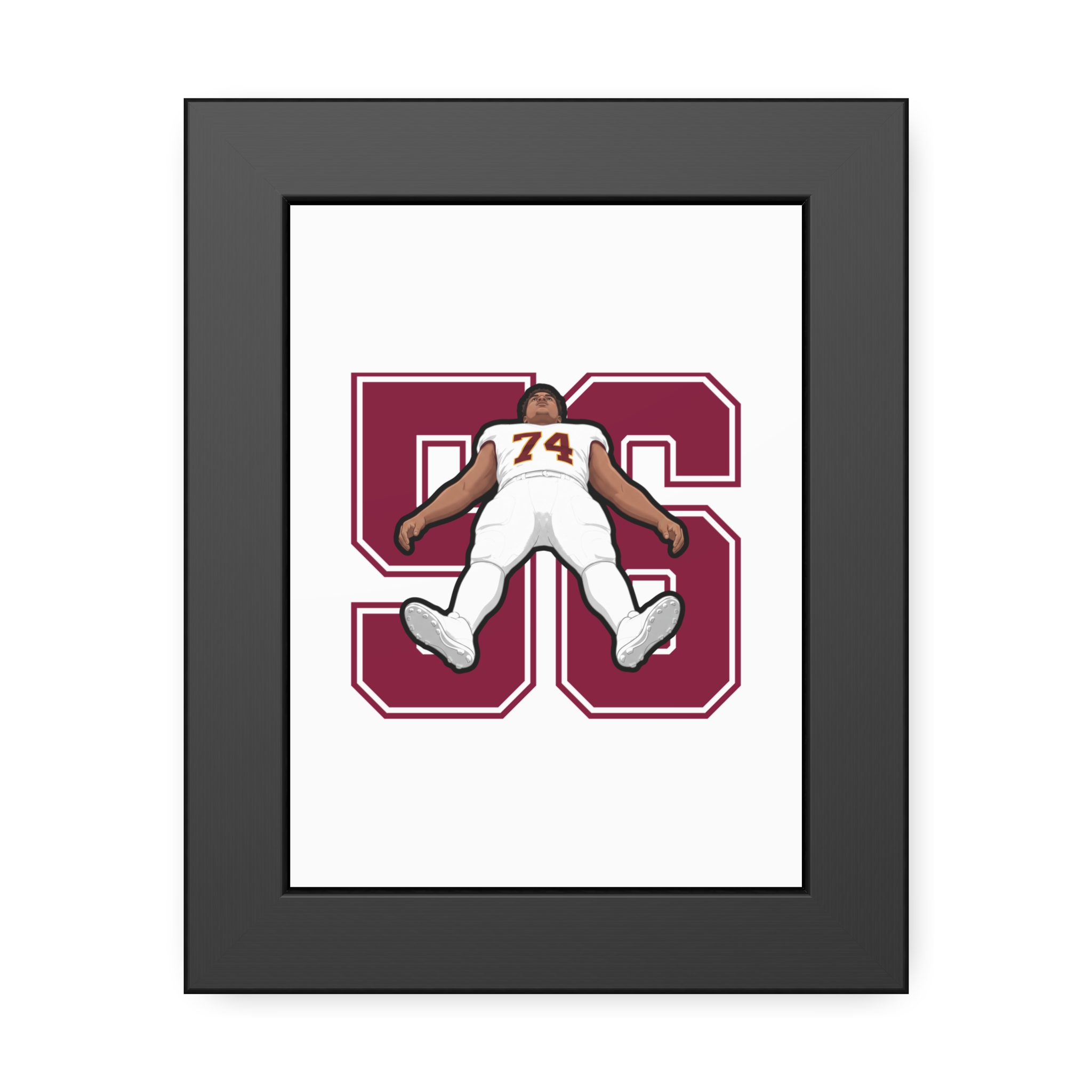 Framed Poster — character_number in Black