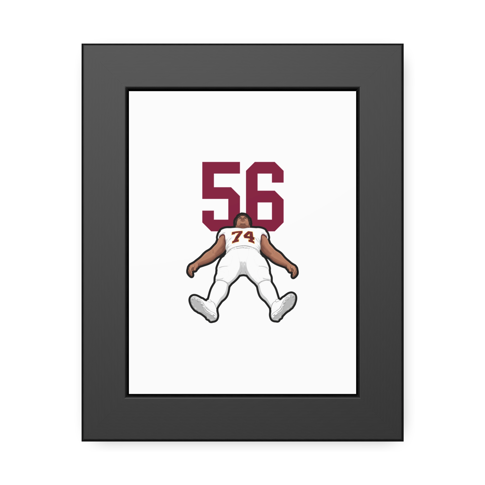 Framed Poster — character_number_top in Black