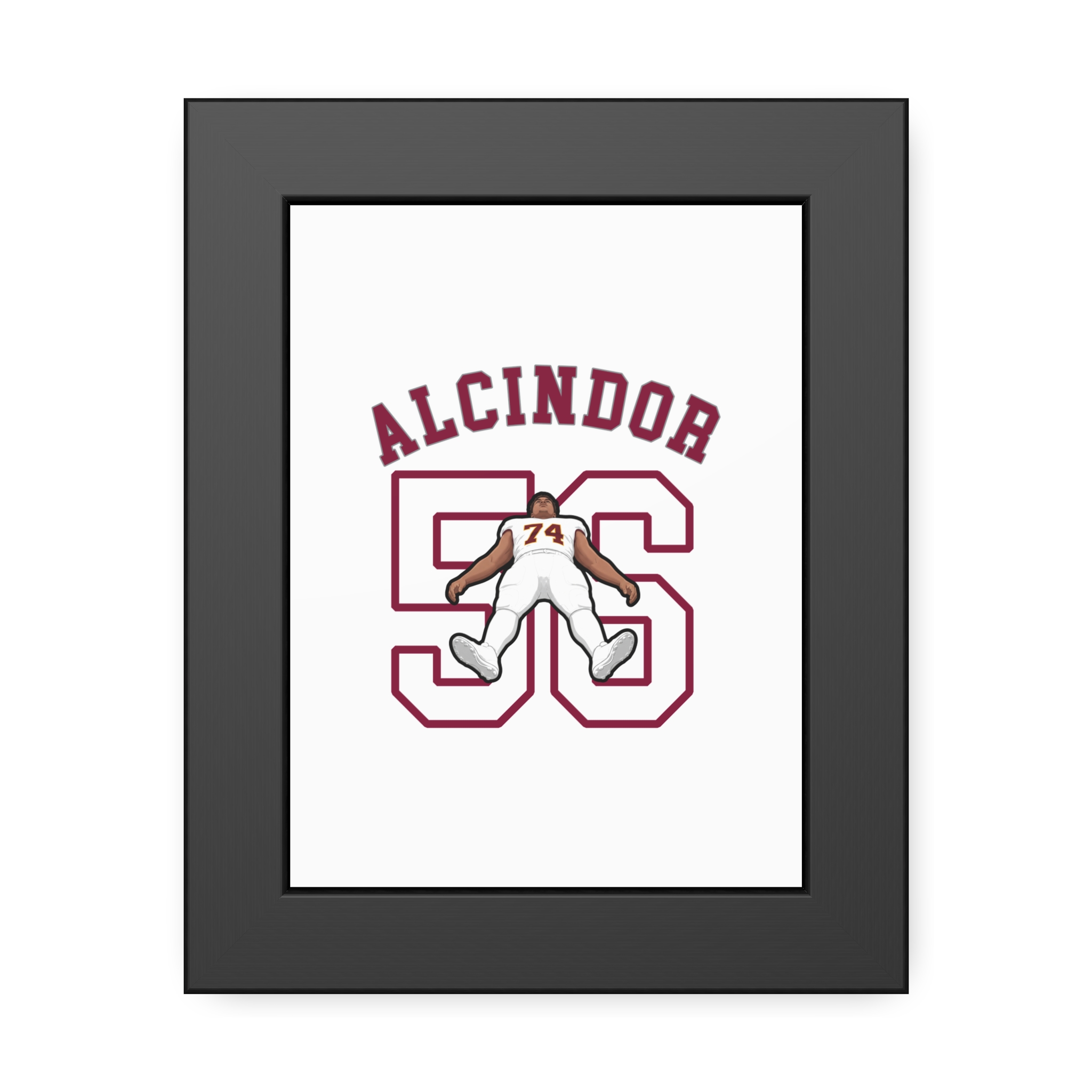 Framed Poster — character_shirsey_arch in Black