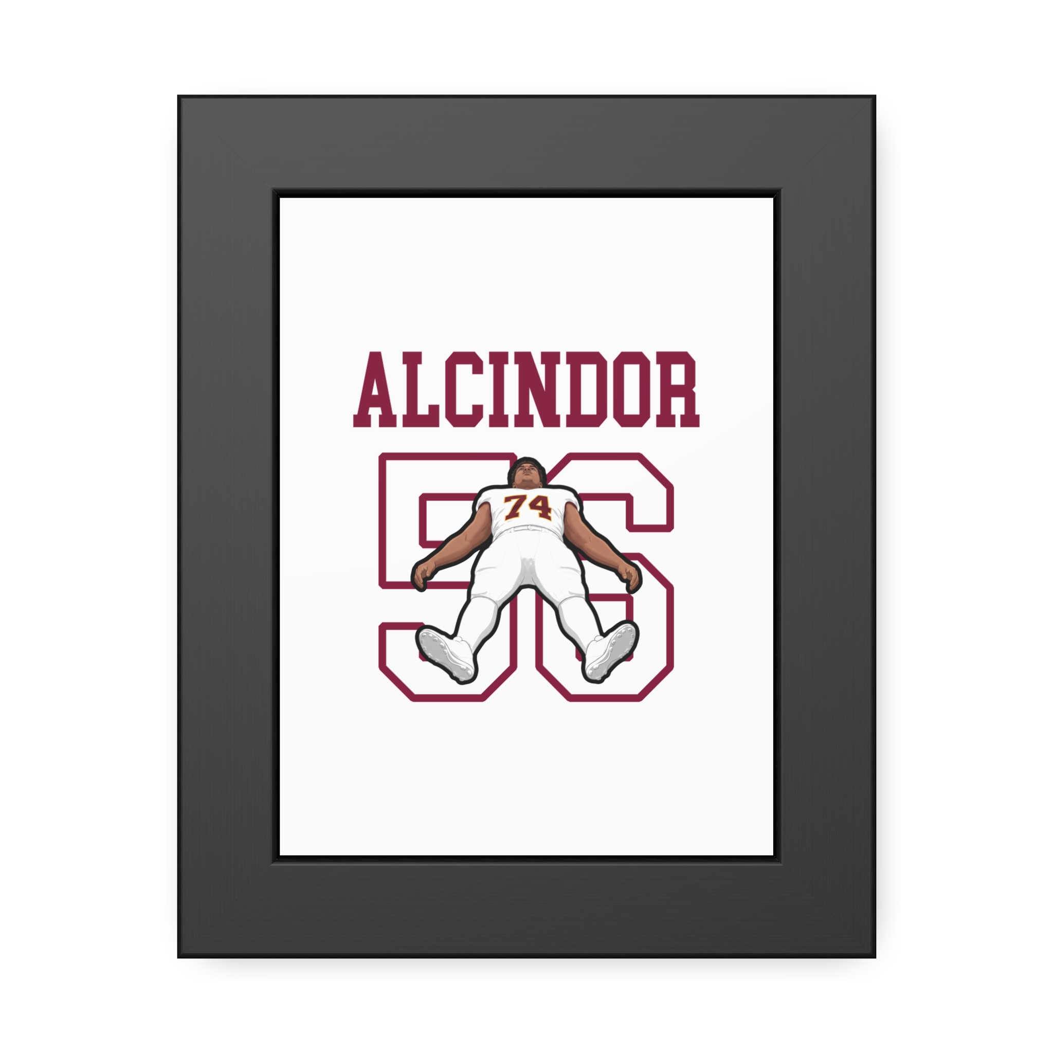 Framed Poster — character_shirsey in Black
