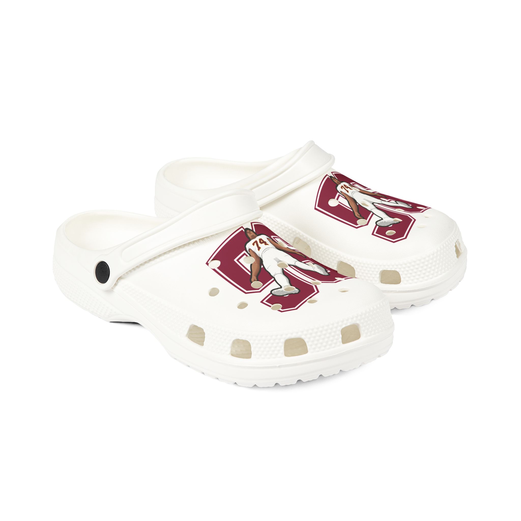 Rubber Clogs — character_number in White