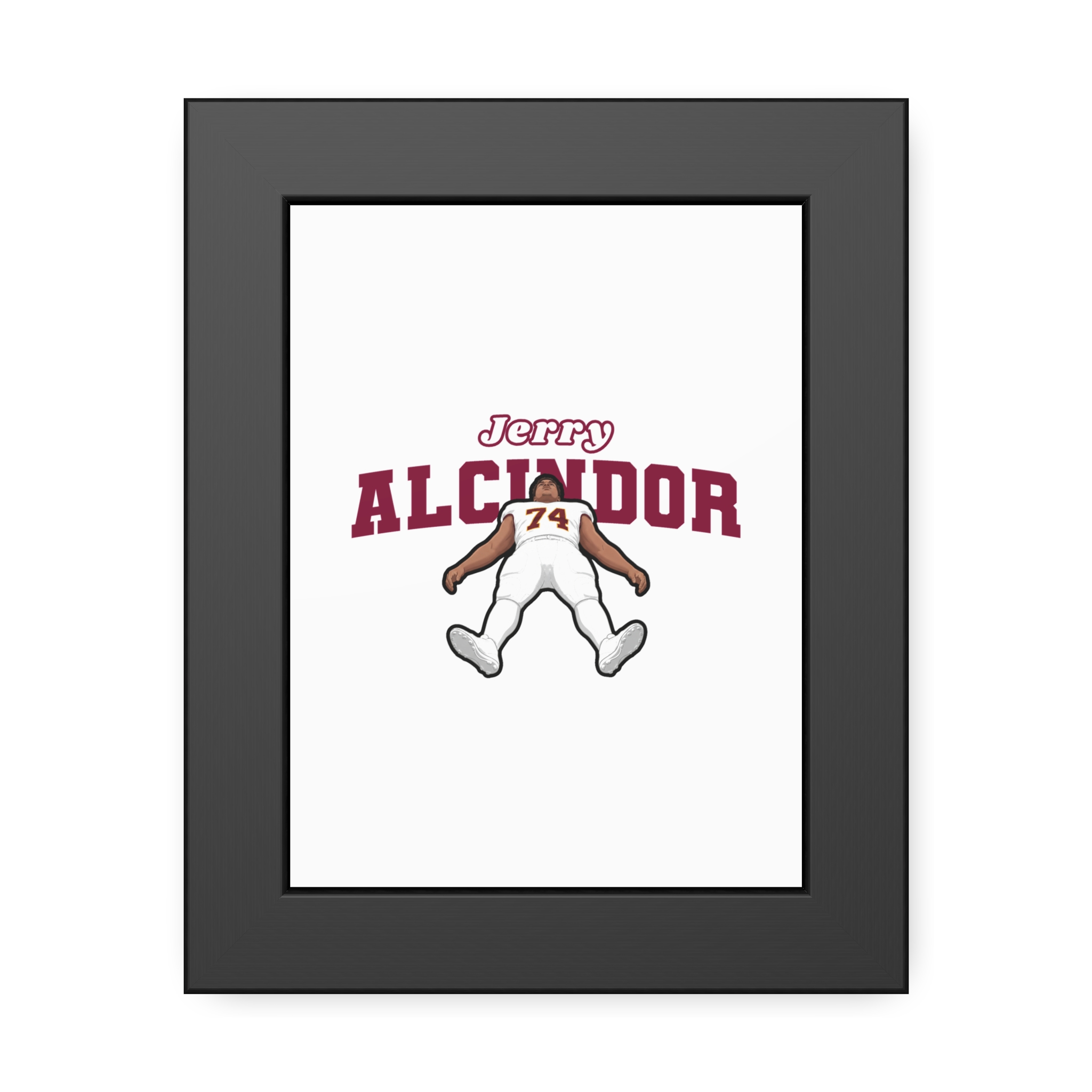 Framed Poster — character_name_arch in Black