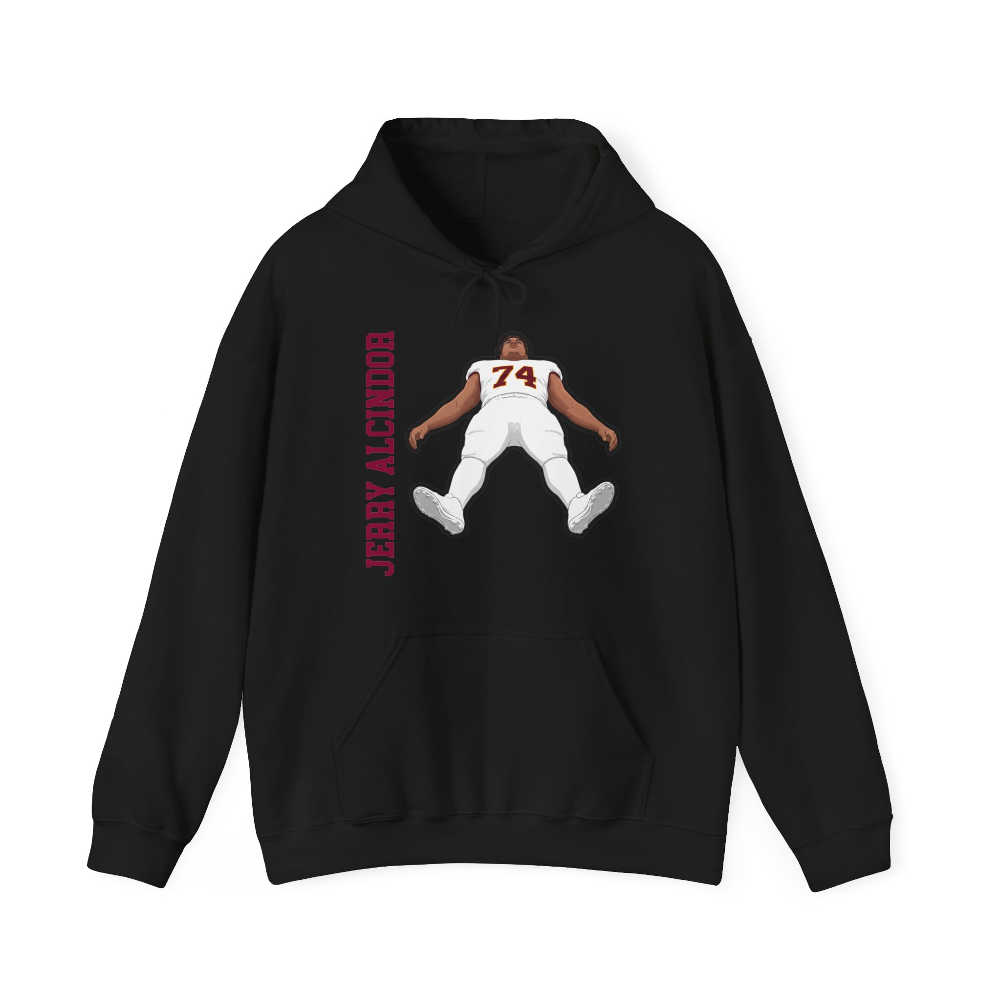 Hoodie — character_name_vertical in Black