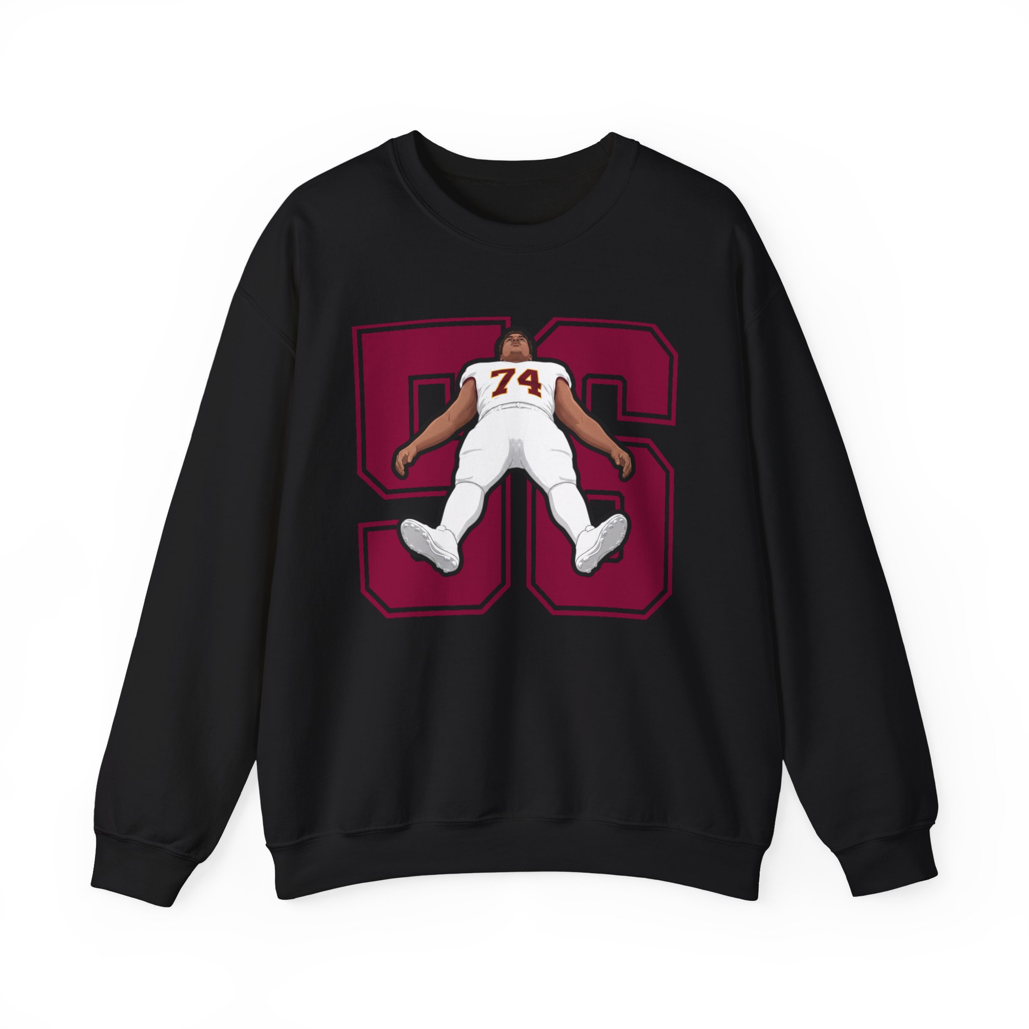 Crewneck Sweatshirt — character_number in Black
