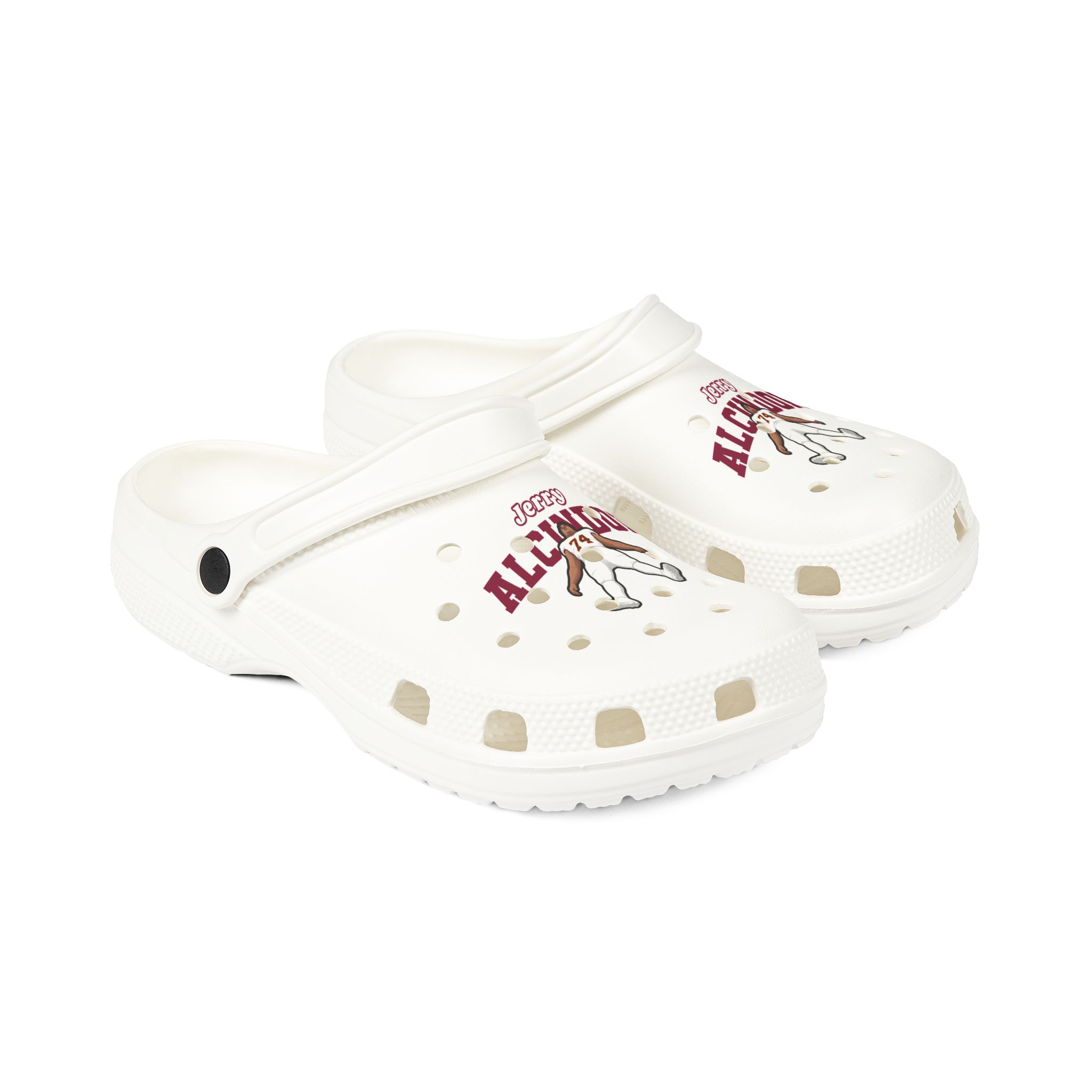 Rubber Clogs — character_name_arch in White