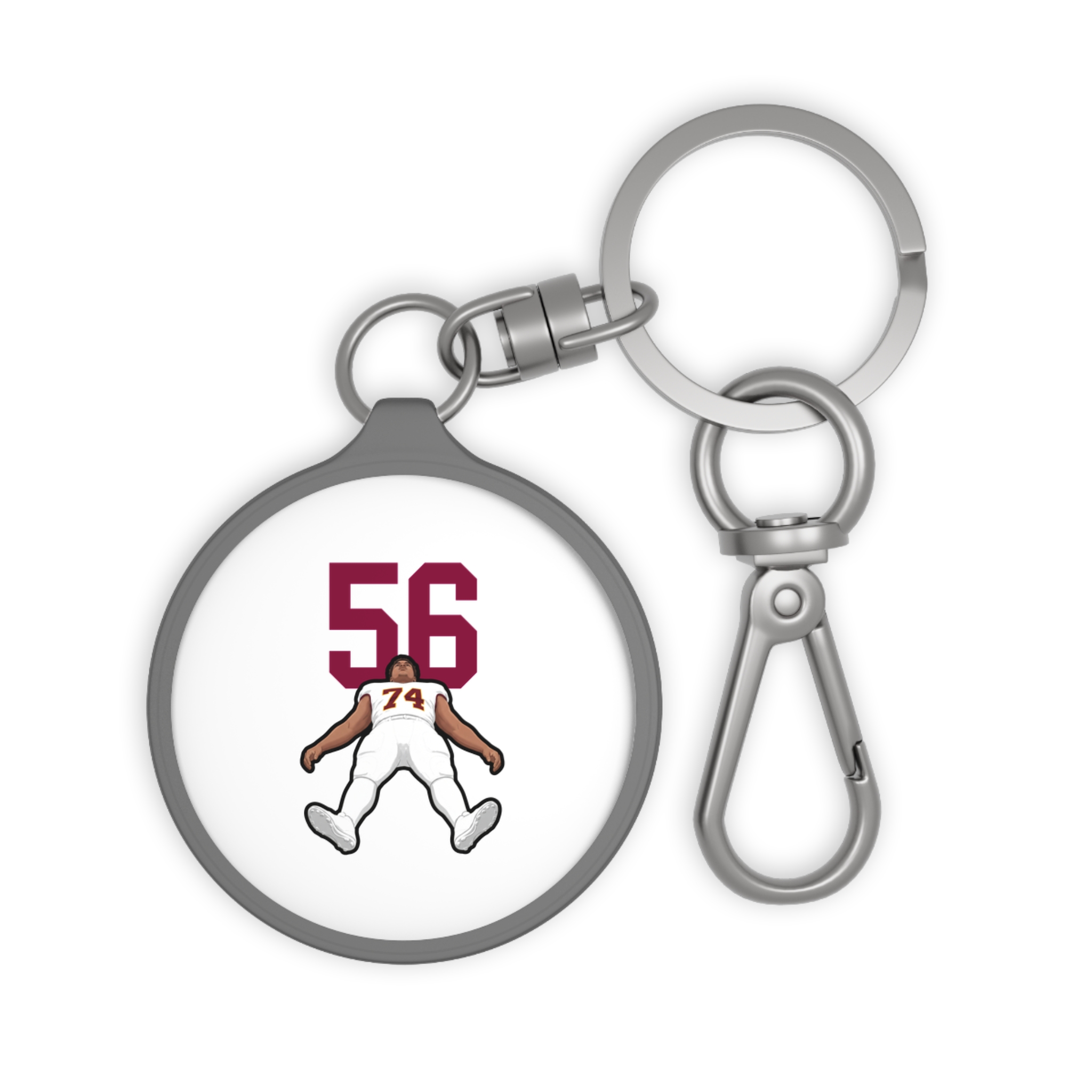 Keychain — character_number_top in Grey