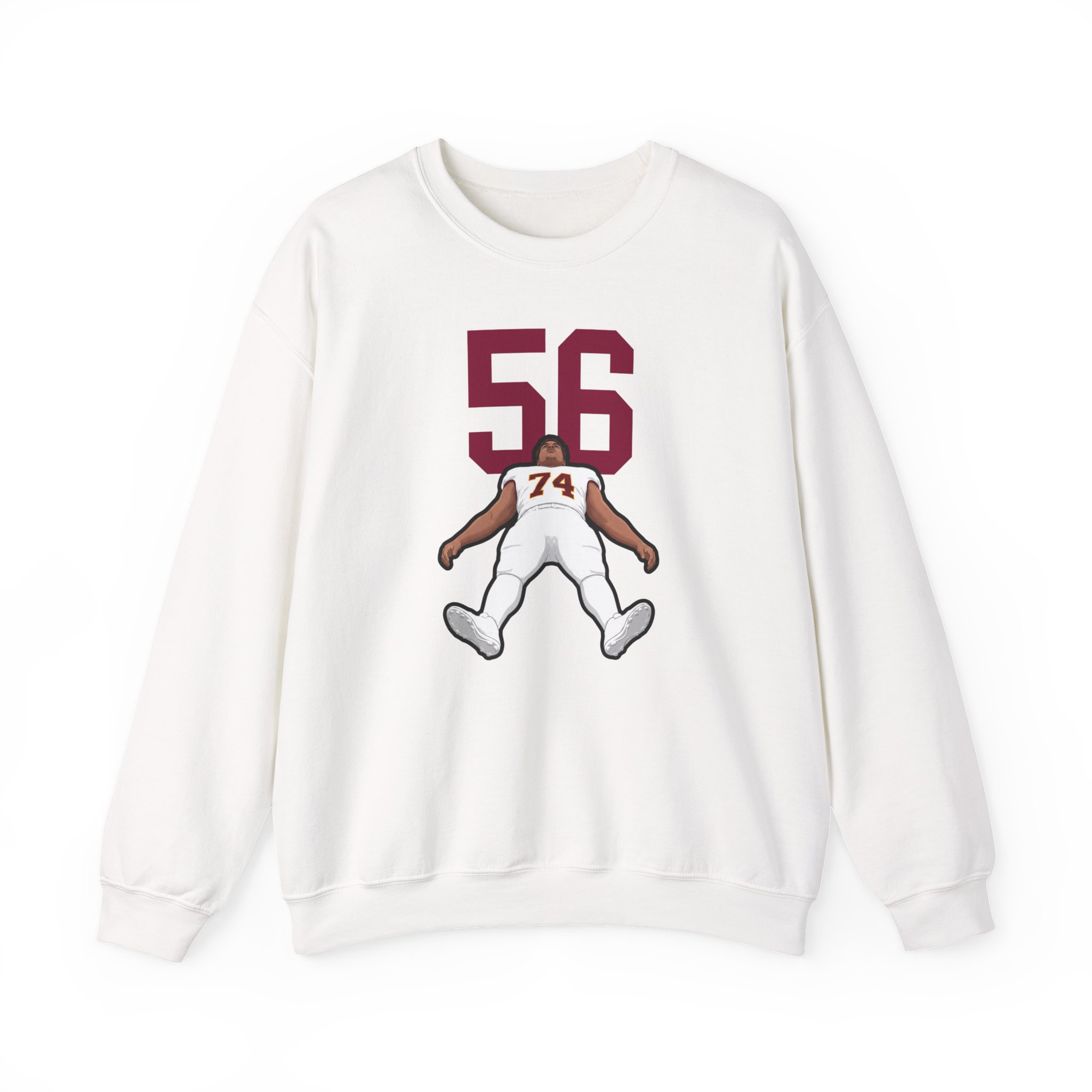 Crewneck Sweatshirt — character_number_top in White