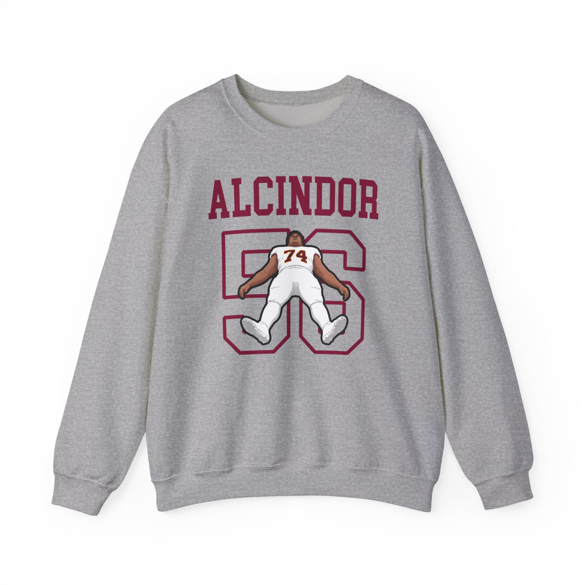 Crewneck Sweatshirt — character_shirsey in Grey