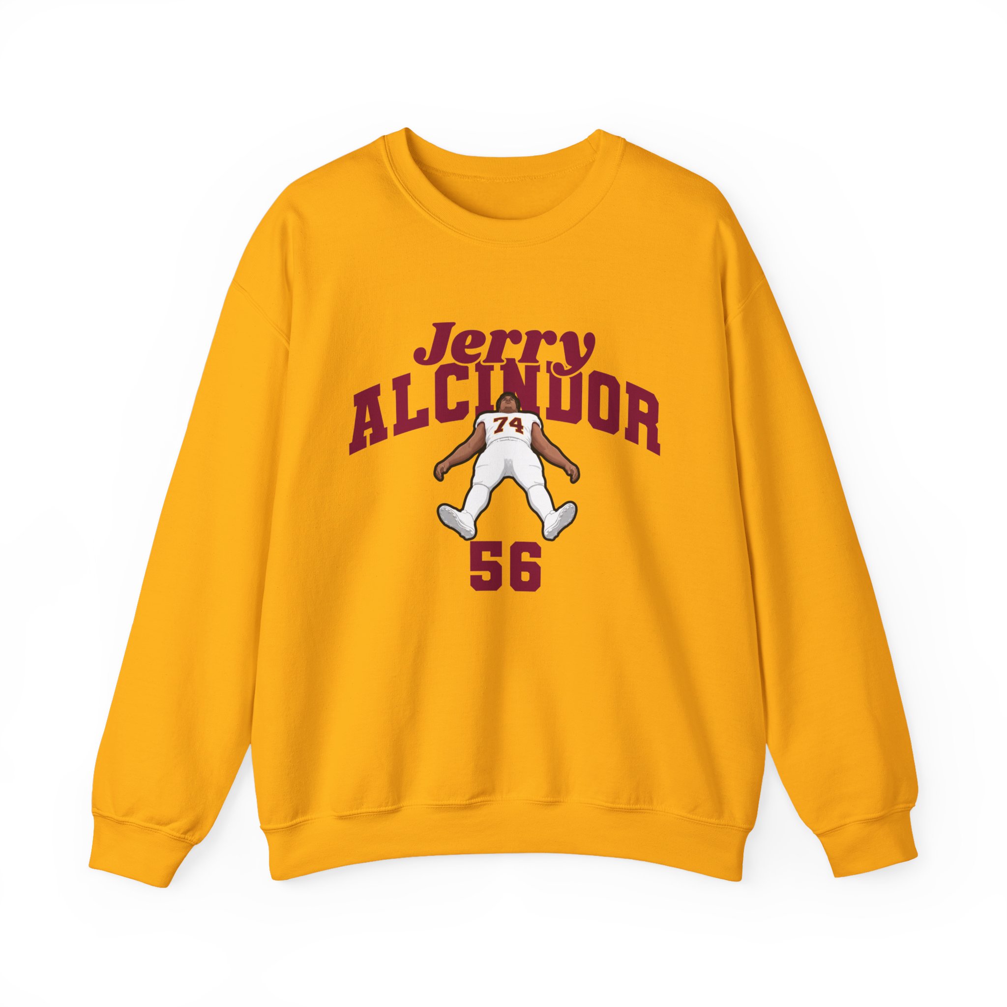 Crewneck Sweatshirt — character_signature_arch in Gold