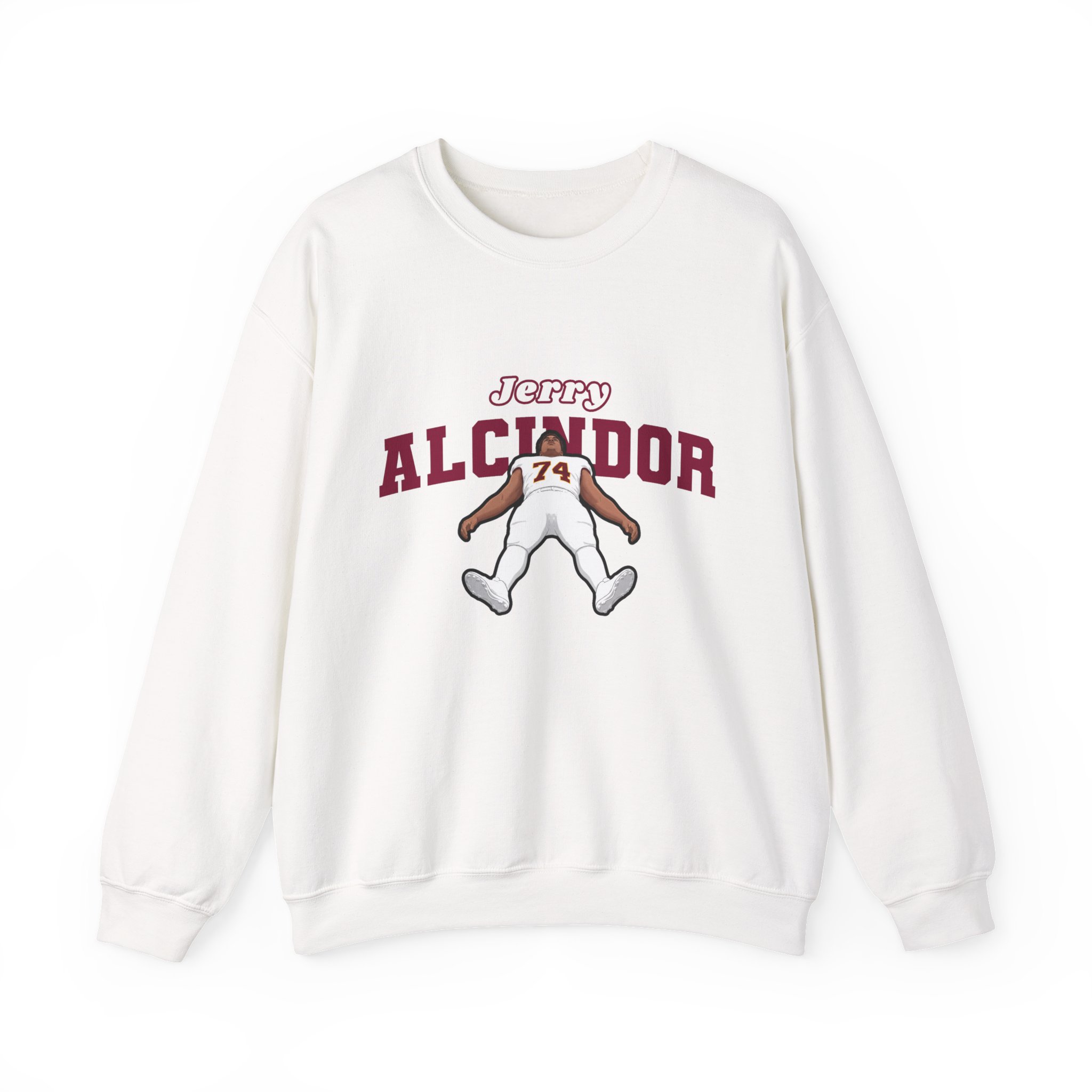 Crewneck Sweatshirt — character_name_arch in White