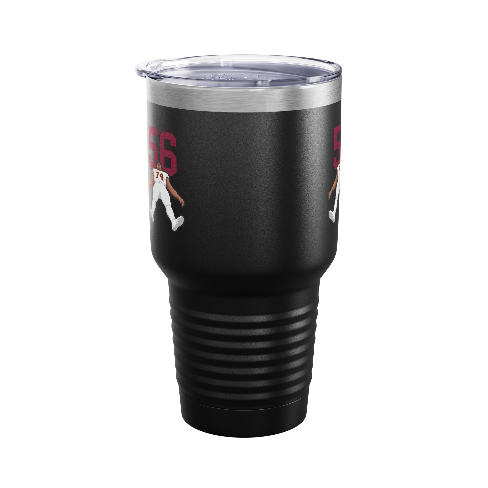 30oz Tumbler — character_number_top in Black