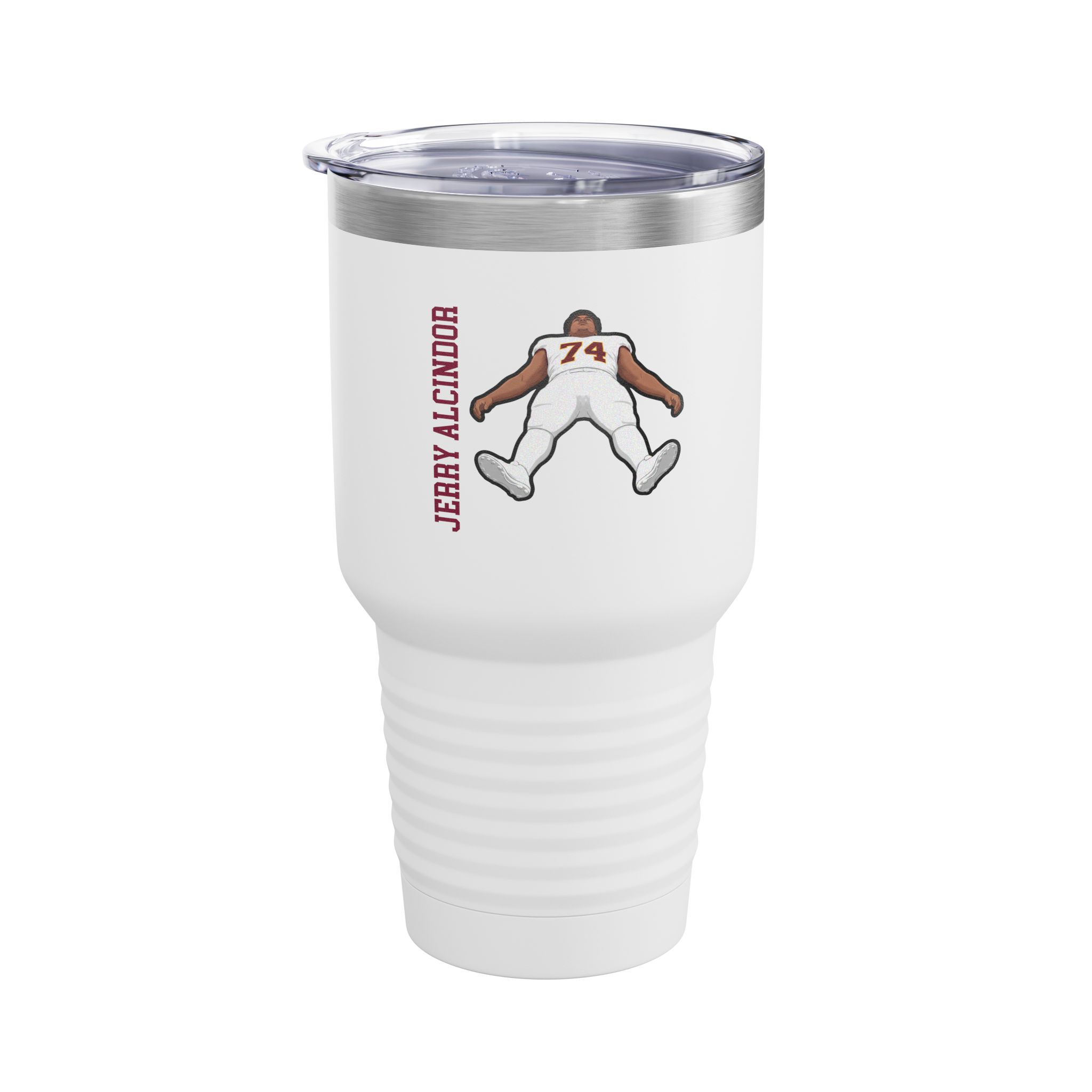 30oz Tumbler — character_name_vertical in White
