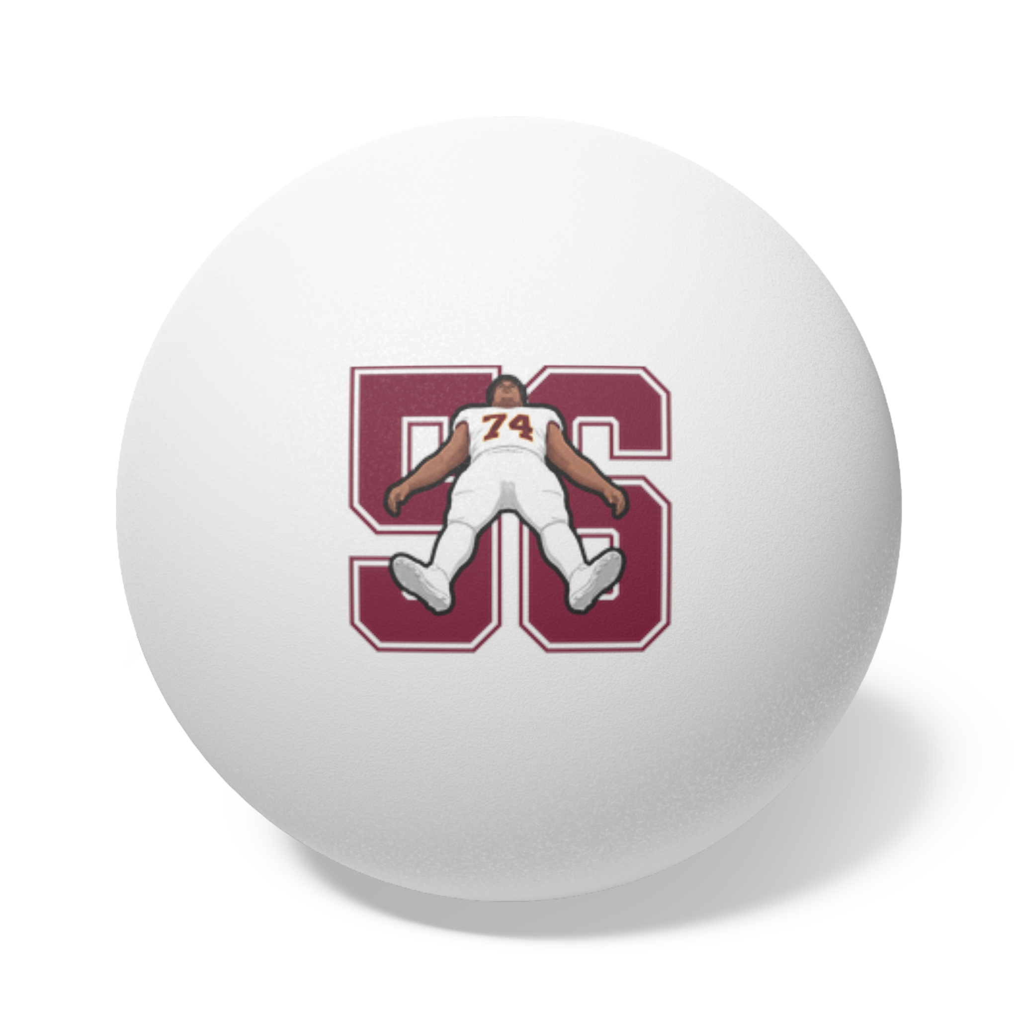 Ping Pong Balls, 6 pcs — character_number in White