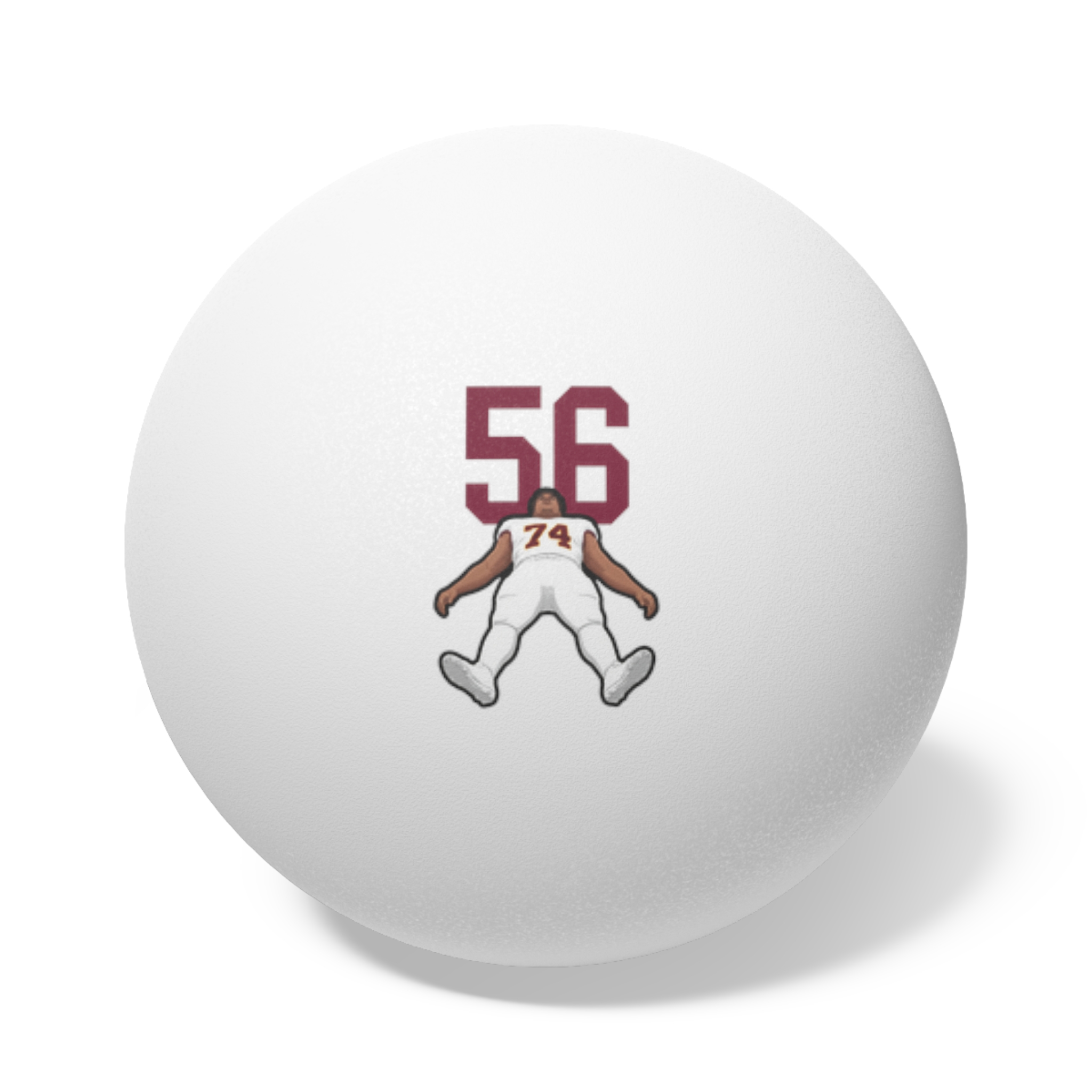 Ping Pong Balls, 6 pcs — character_number_top in White
