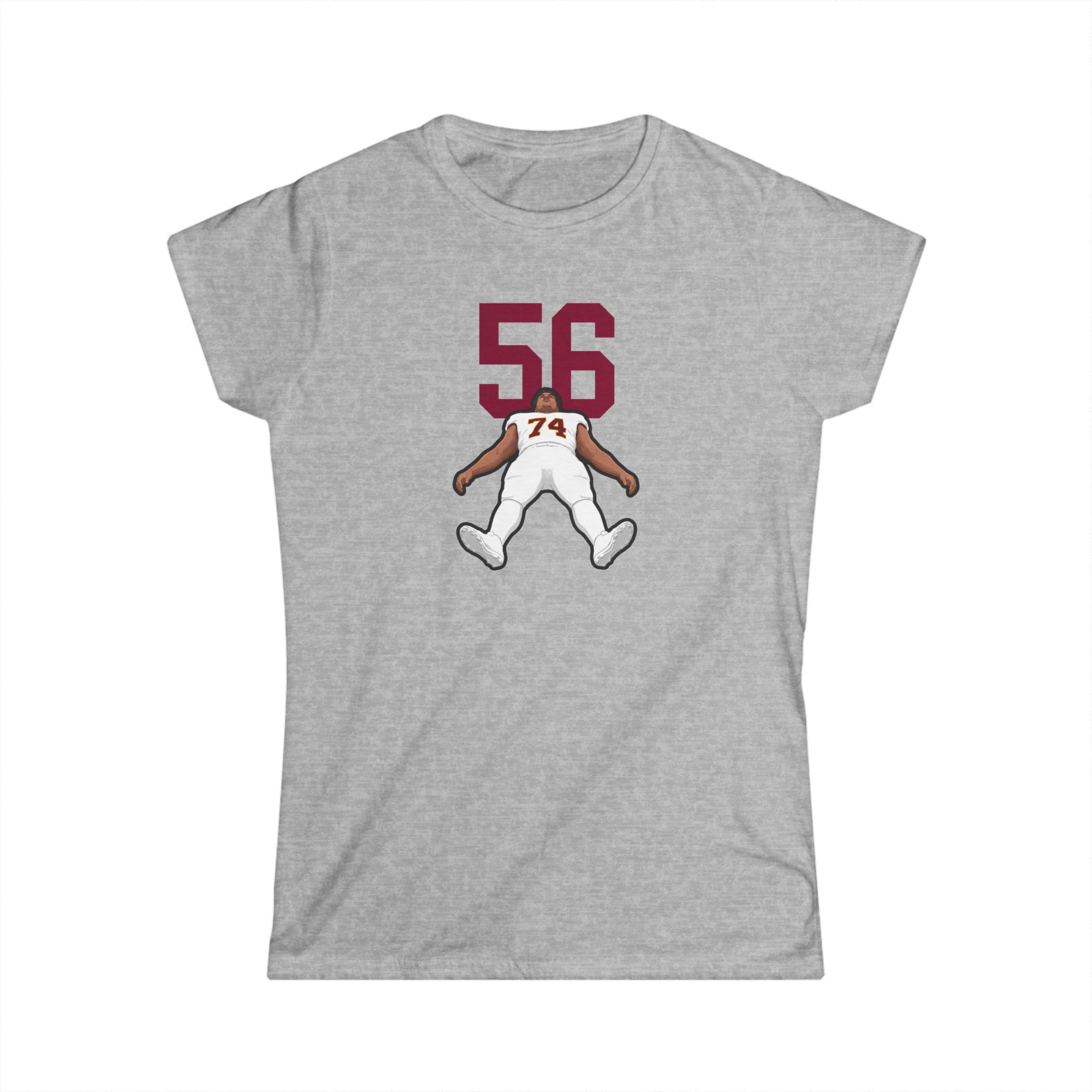 Women's Softstyle Tee — character_number_top in Grey