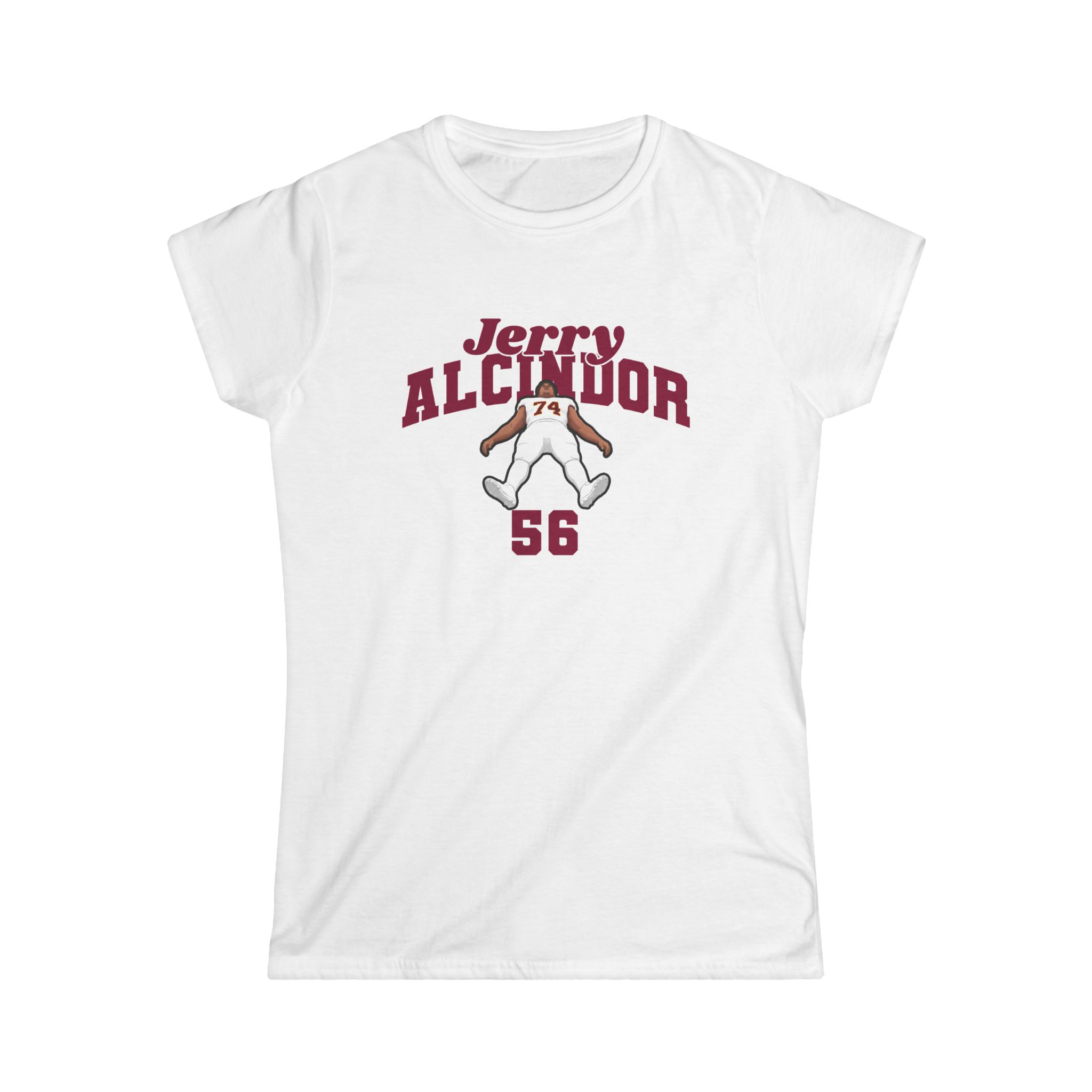 Women's Softstyle Tee — character_signature_arch in White