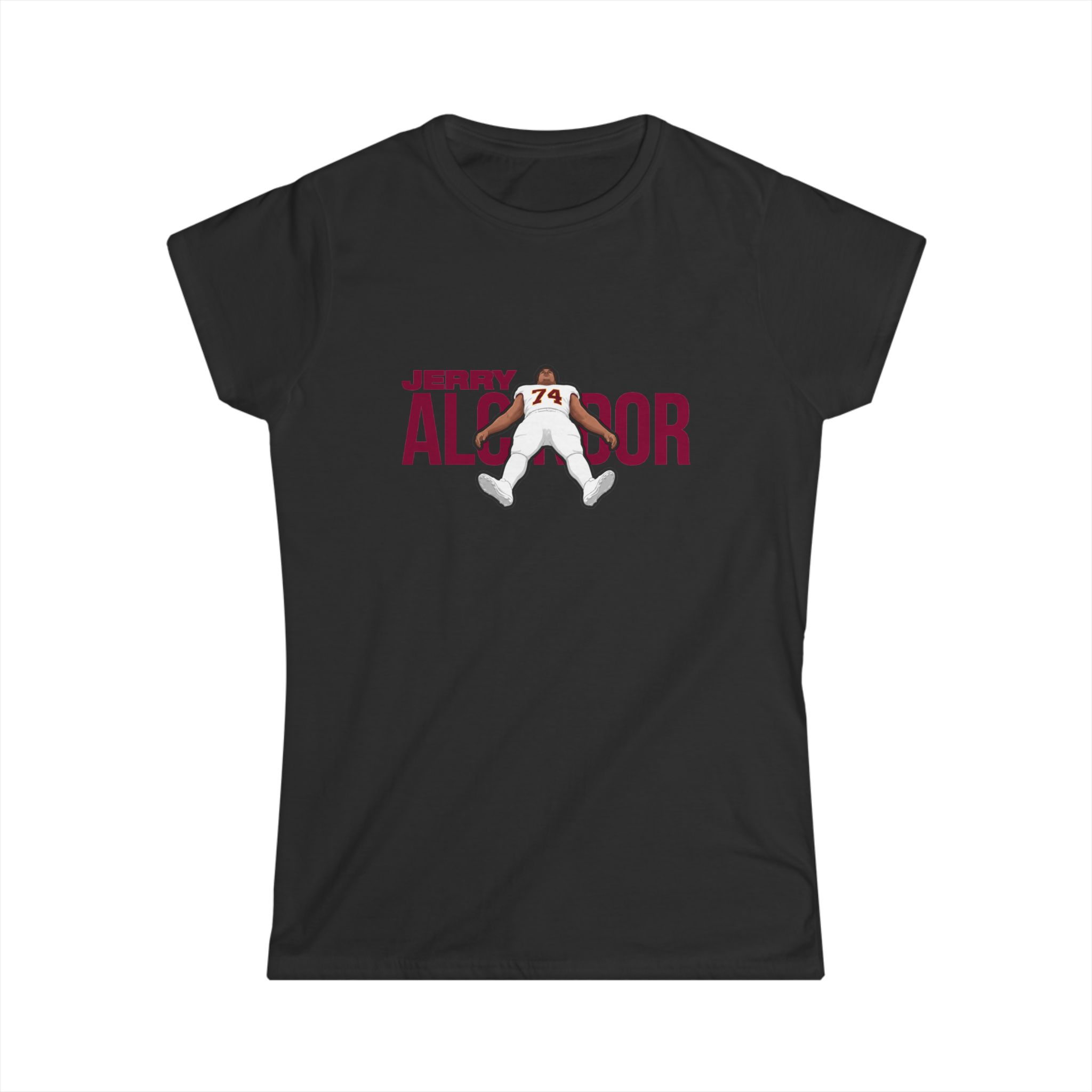 Women's Softstyle Tee — character_player_name in Black