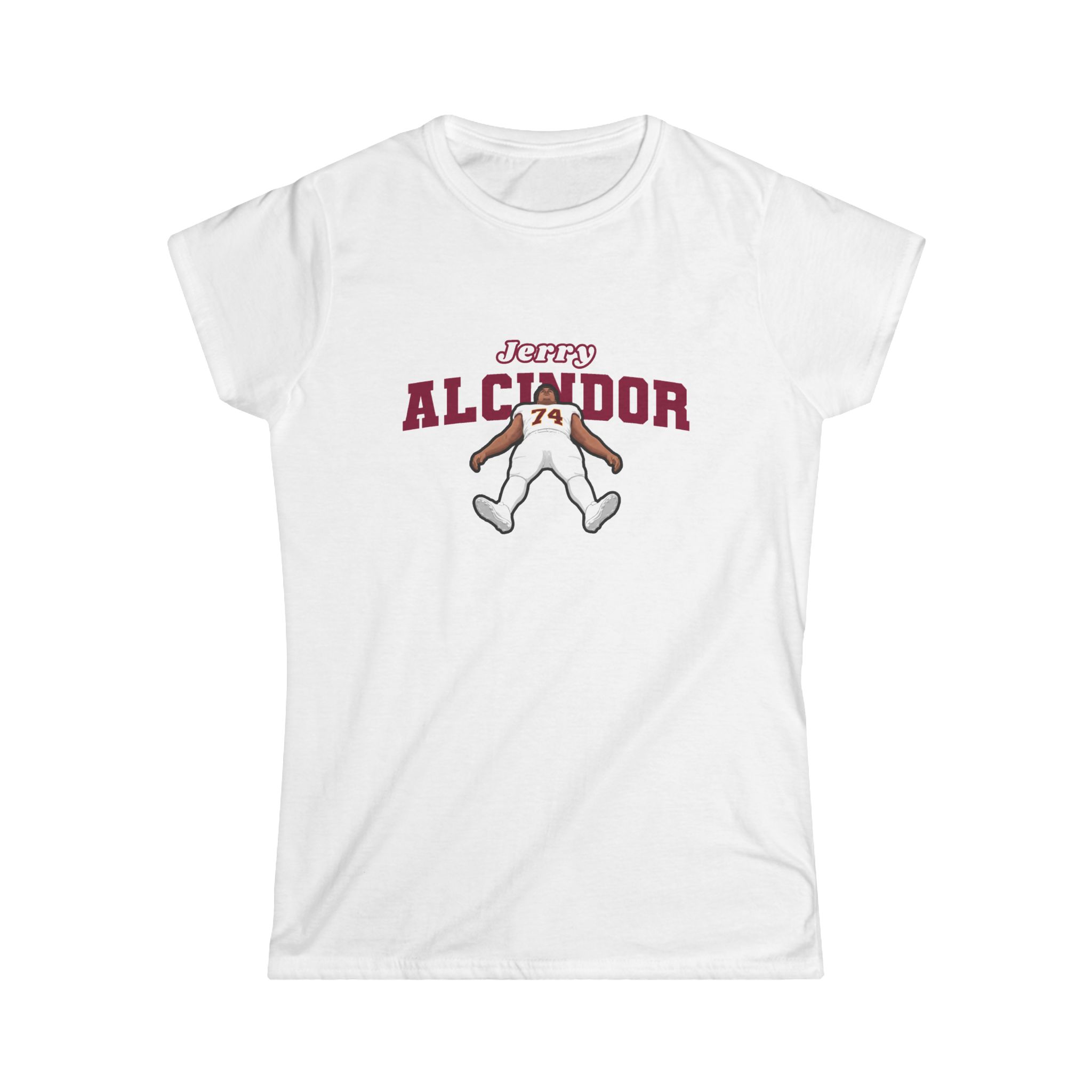 Women's Softstyle Tee — character_name_arch in White