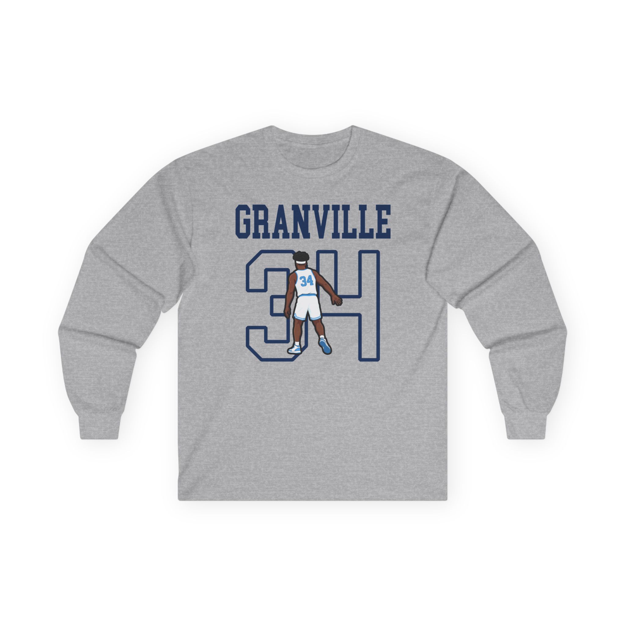 Long Sleeve Tee — character_shirsey in Grey