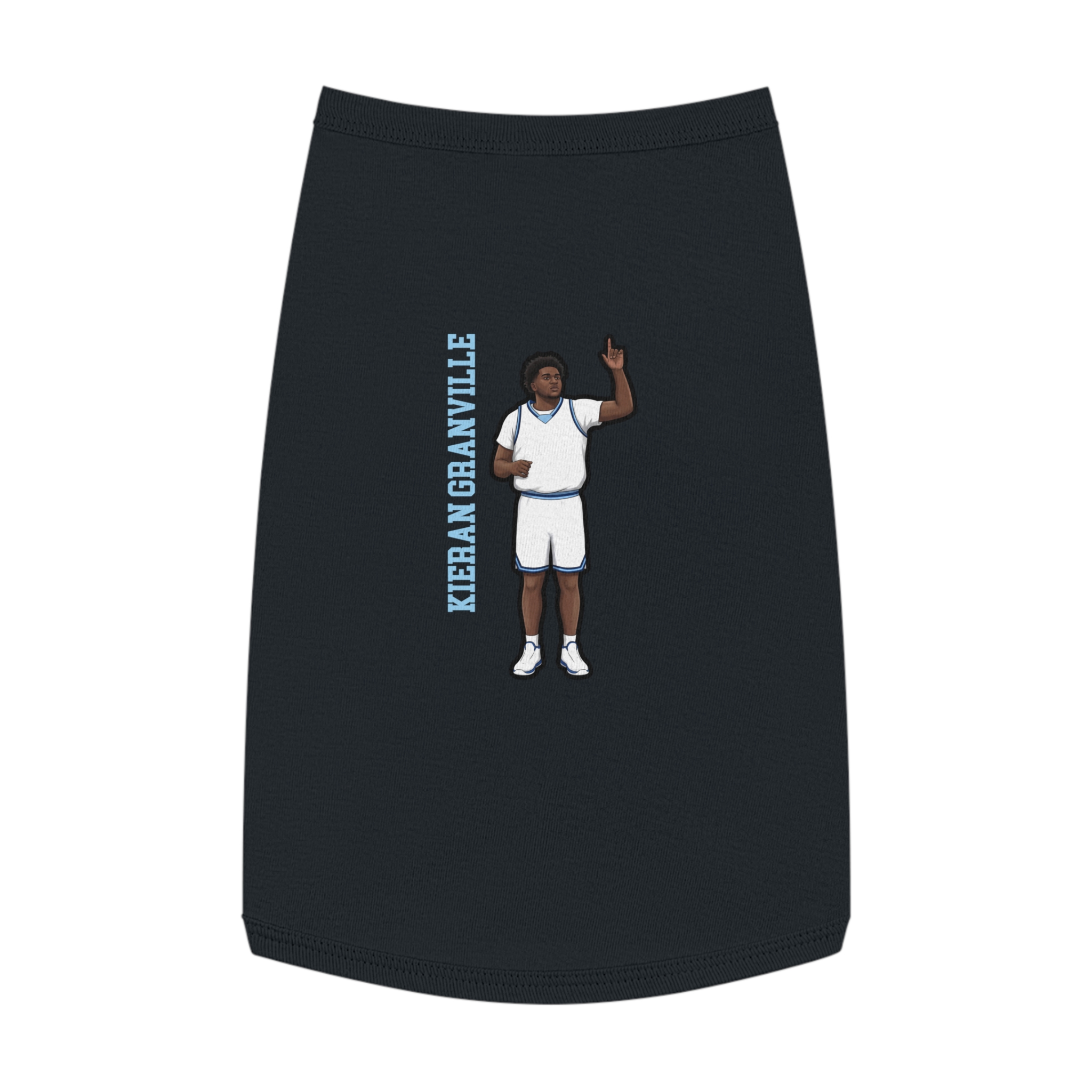 Pet Tank Top — character_name_vertical in Black