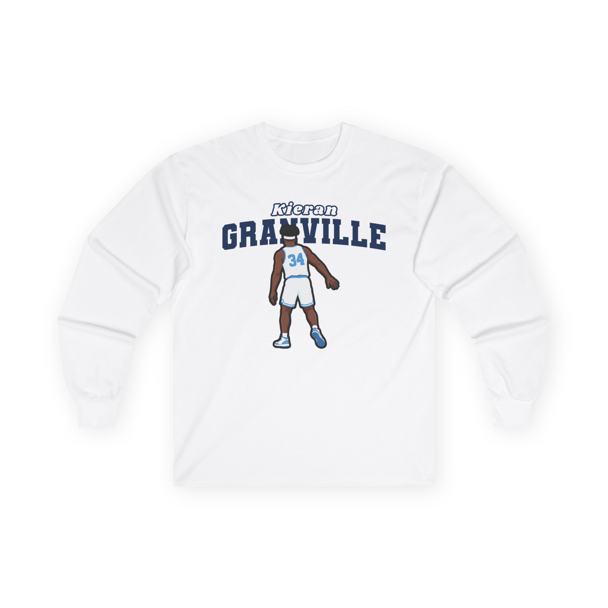 Long Sleeve Tee — character_name_arch in White