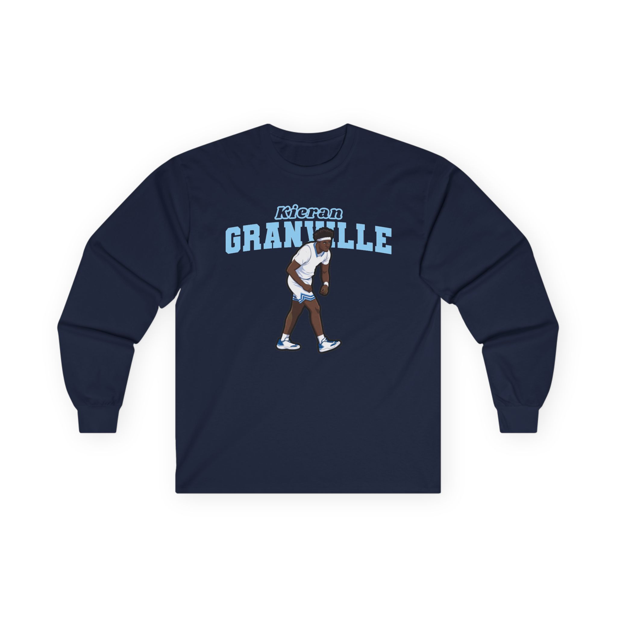 Long Sleeve Tee — character_name_arch in Navy