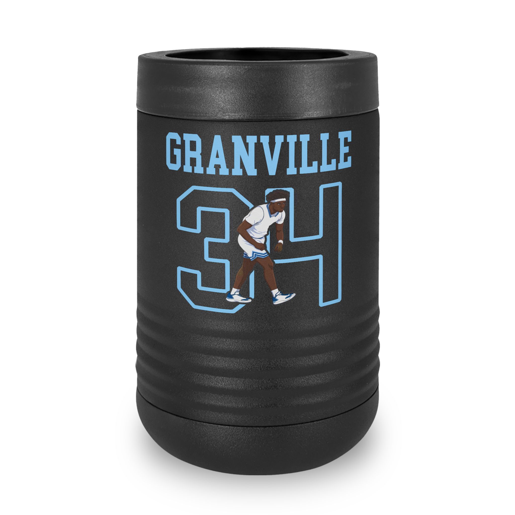 Stainless Can Cooler — character_shirsey in Black