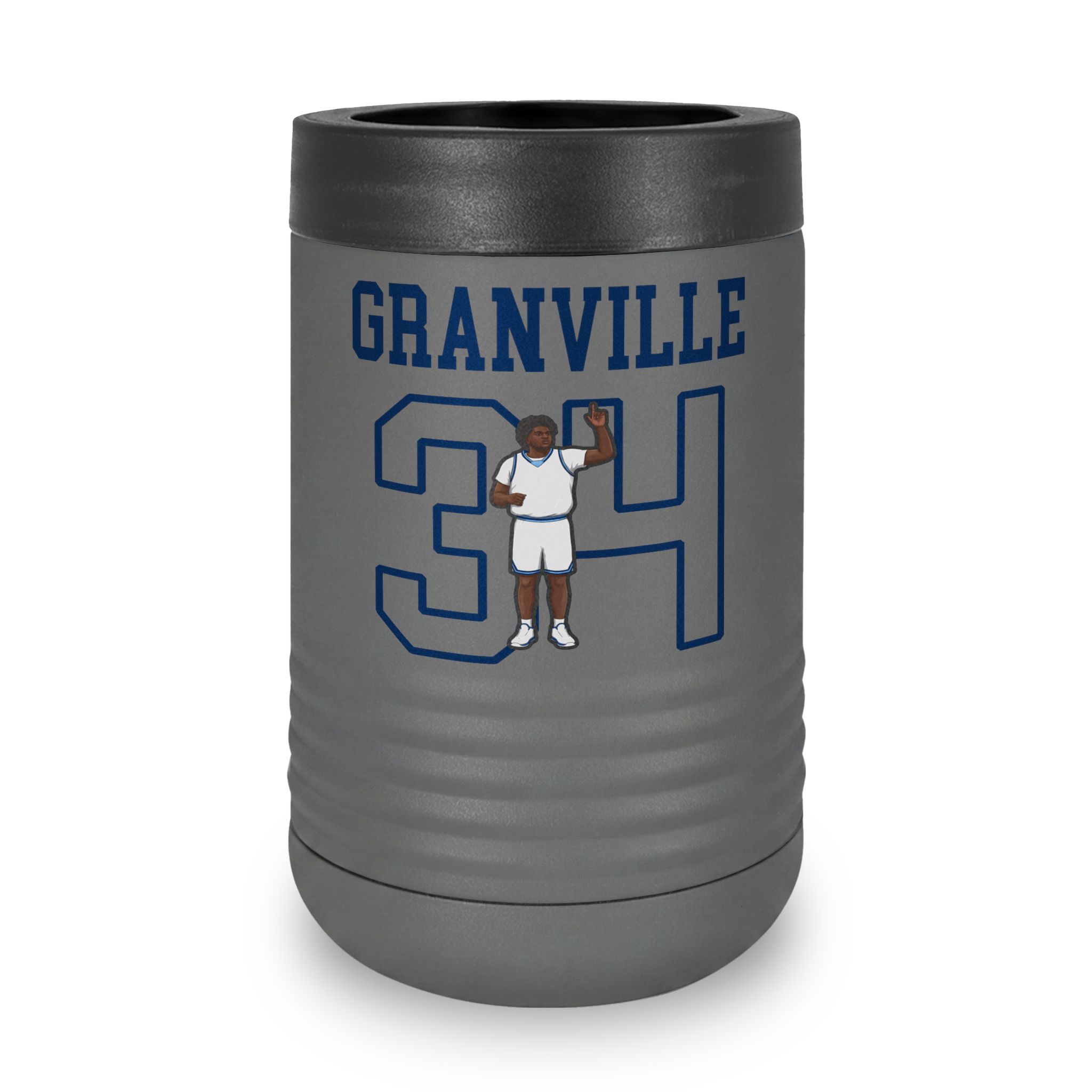 Stainless Can Cooler — character_shirsey in Grey