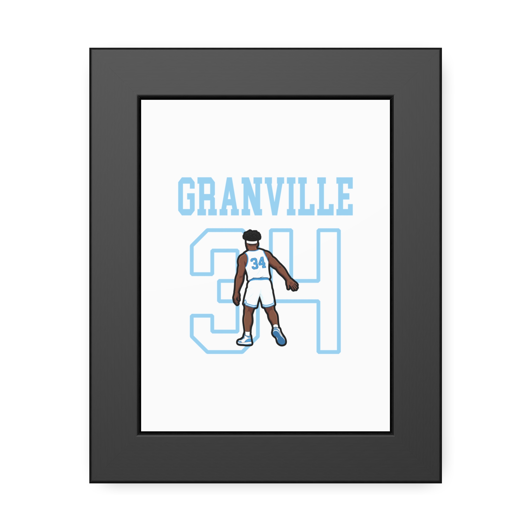 Framed Poster — character_shirsey in Black