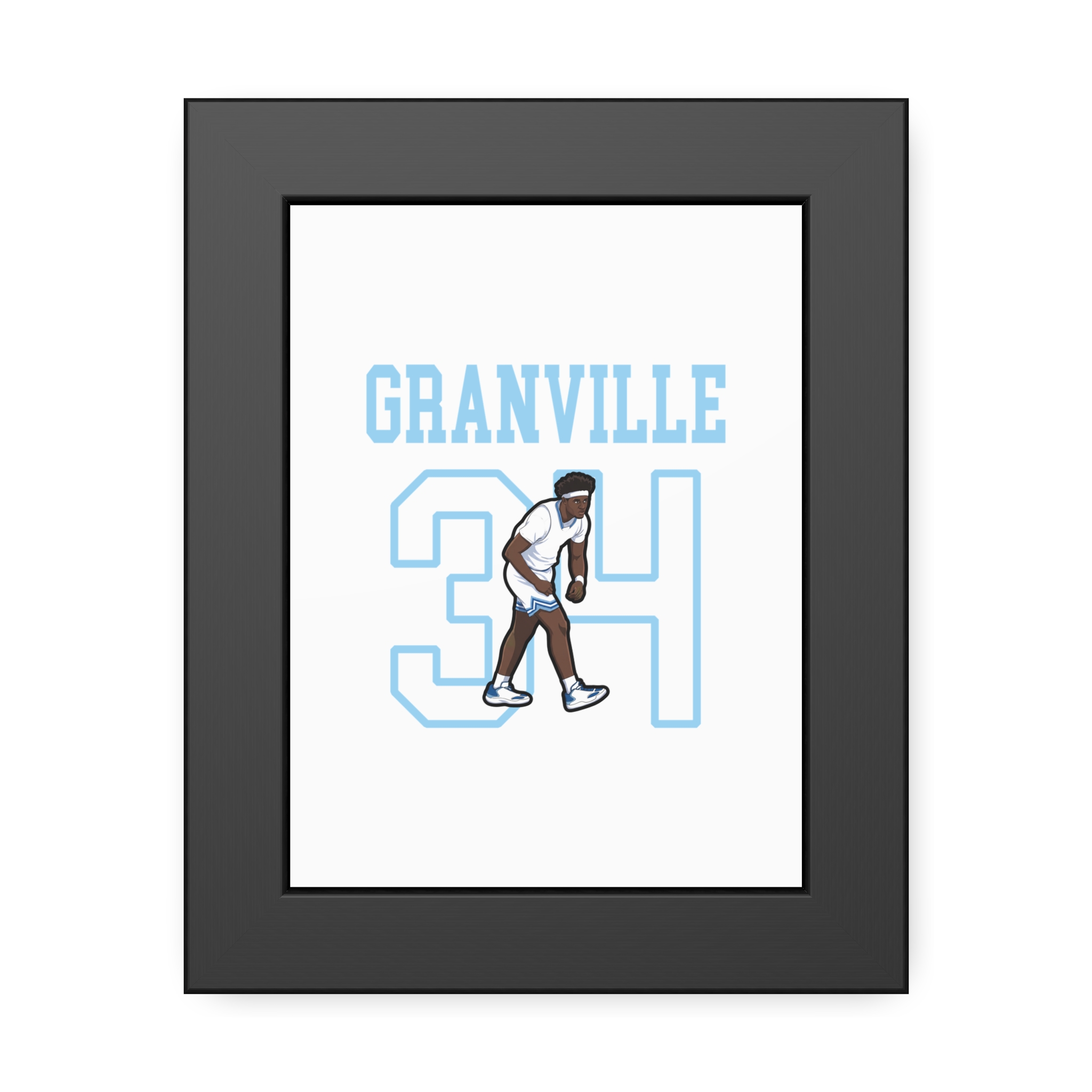 Framed Poster — character_shirsey in Black