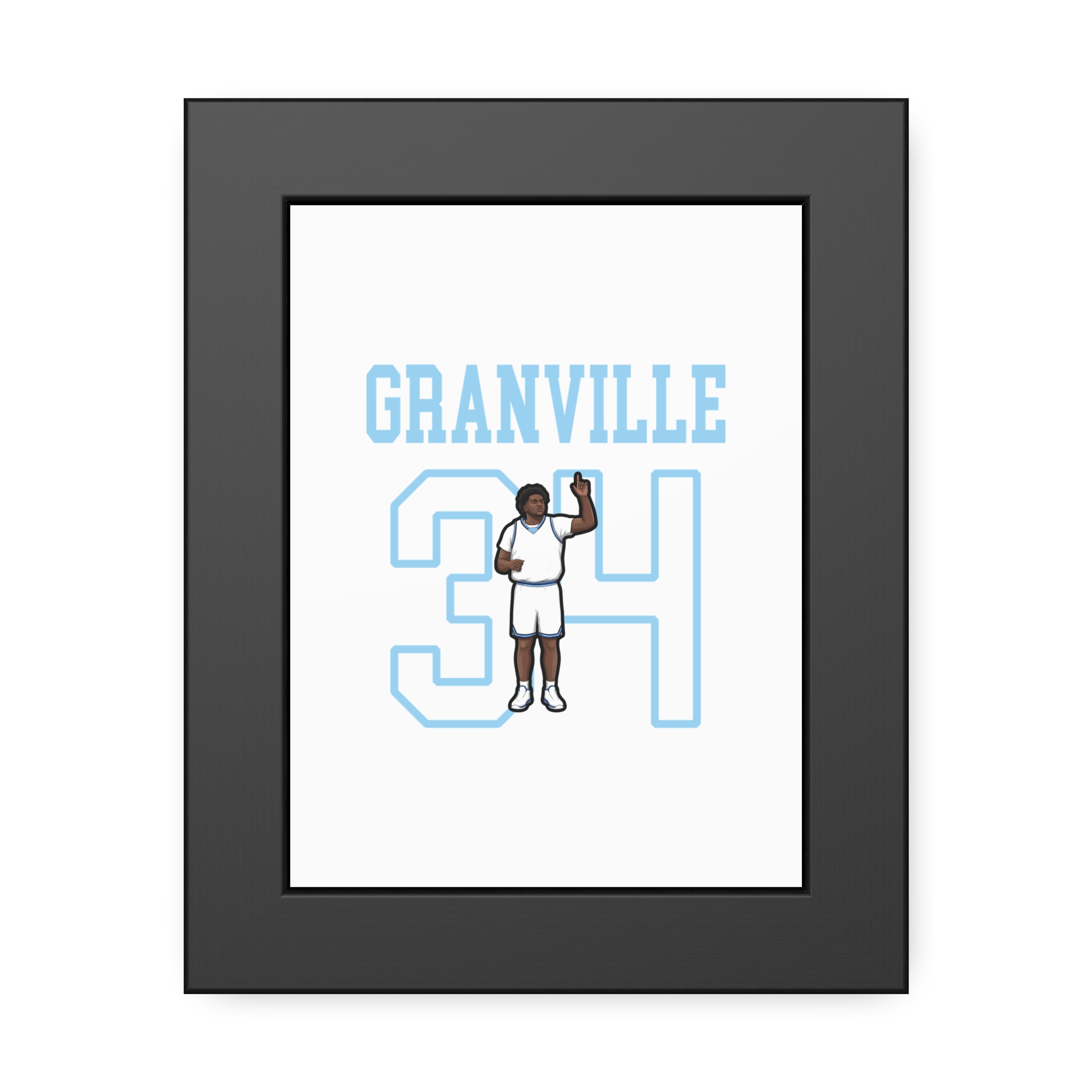 Framed Poster — character_shirsey in Black