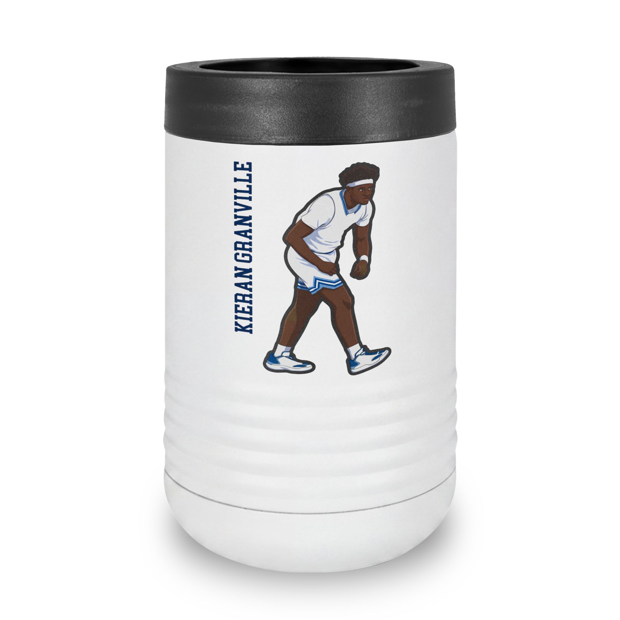 Stainless Can Cooler — character_name_vertical in White