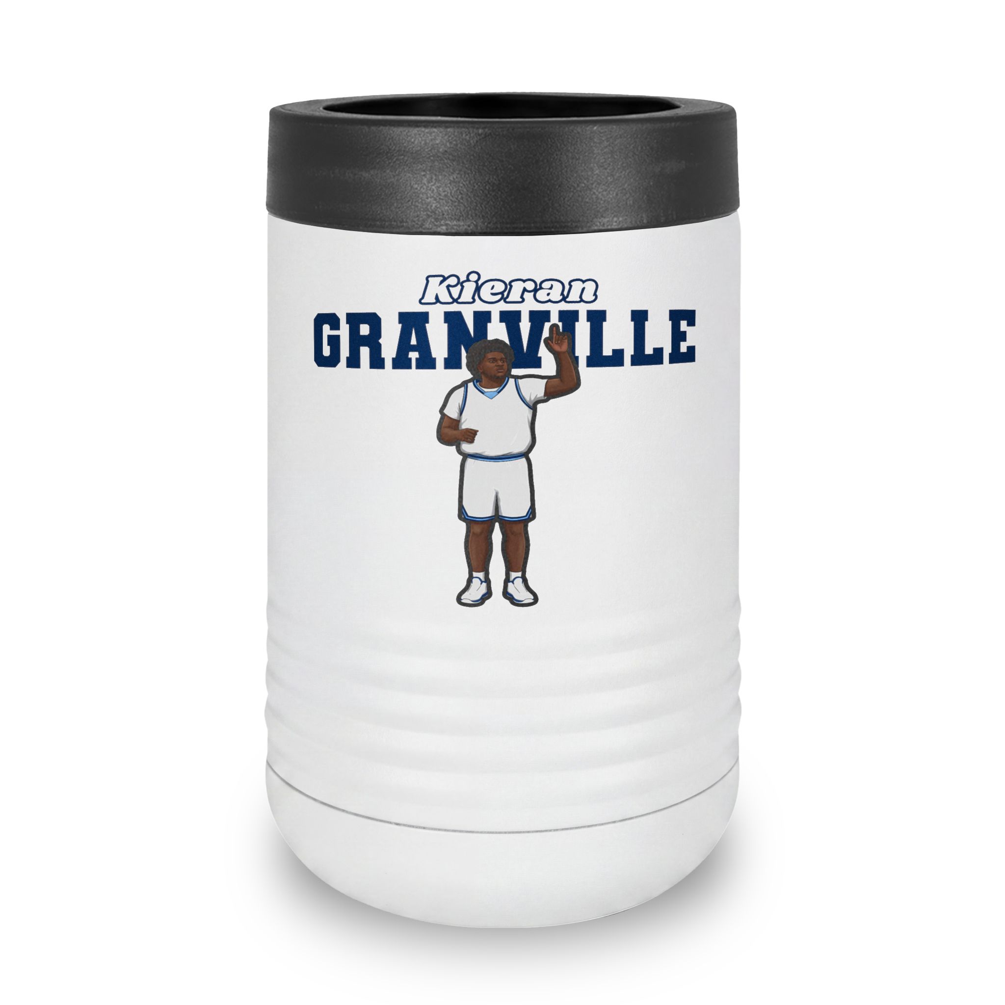 Stainless Can Cooler — character_name_arch in White